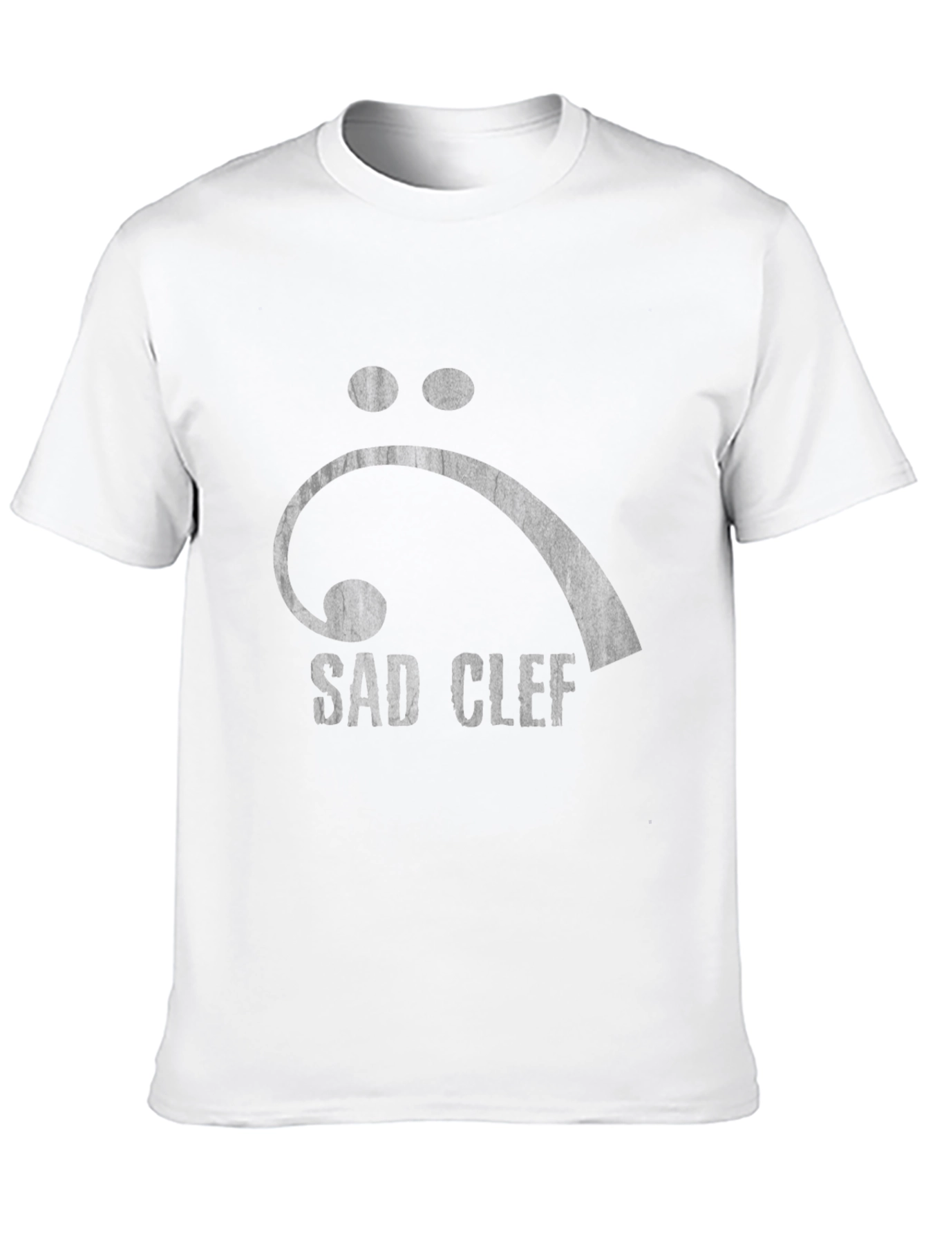 Sad Clef Graphic Tee - Bass Clef T-Shirt