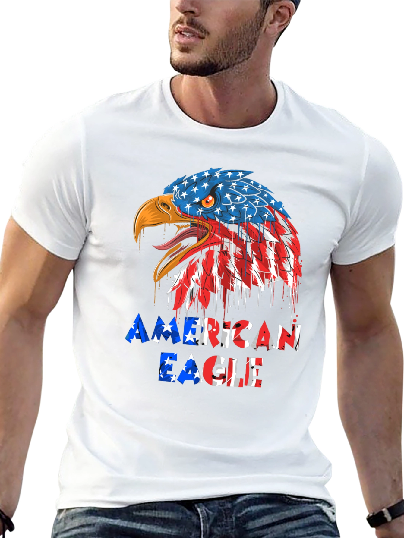American Eagle Graphic Tee - Patriotic Design