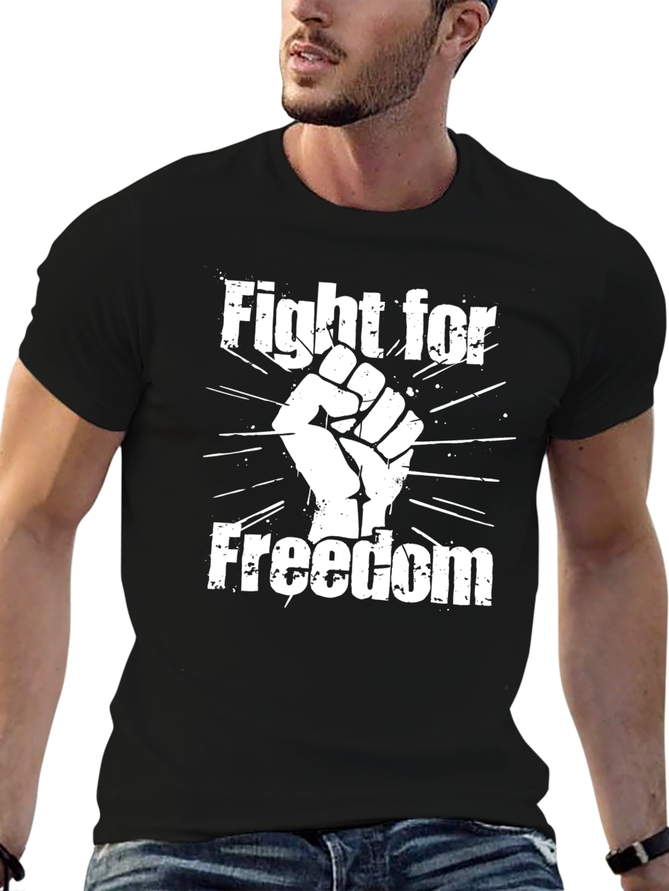 Fight for Freedom Graphic Tee - Black