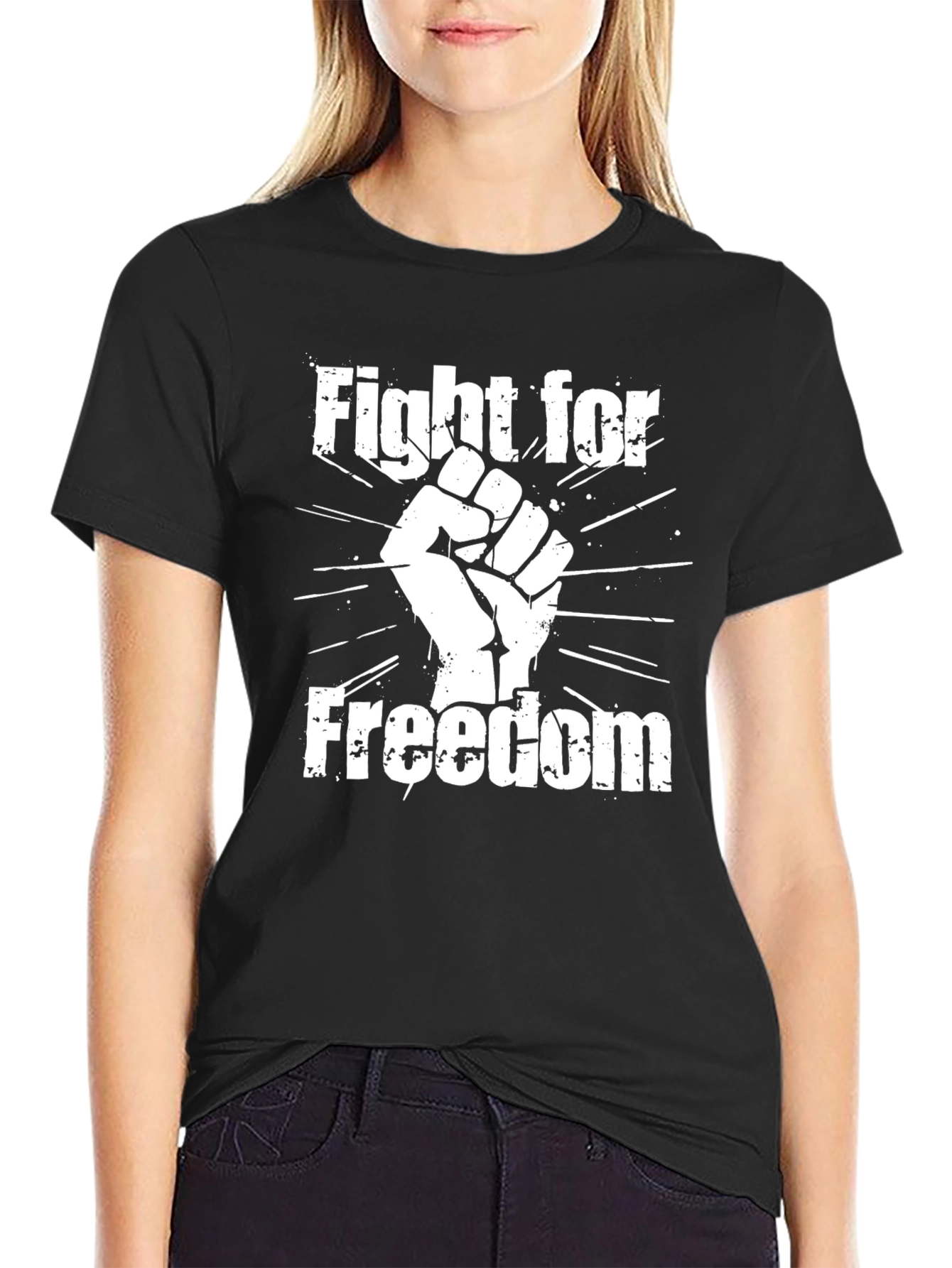 Fight for Freedom Graphic Tee - Black