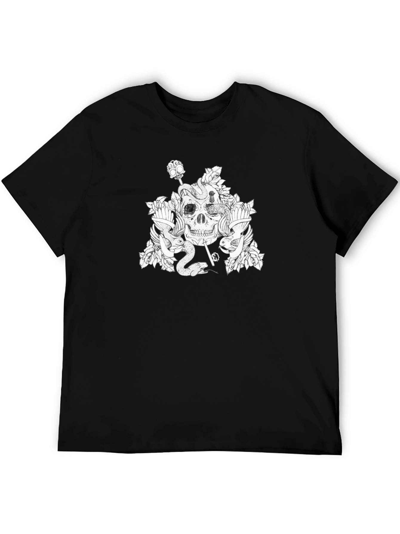 Skull Snake Graphic Tee - Unique Design