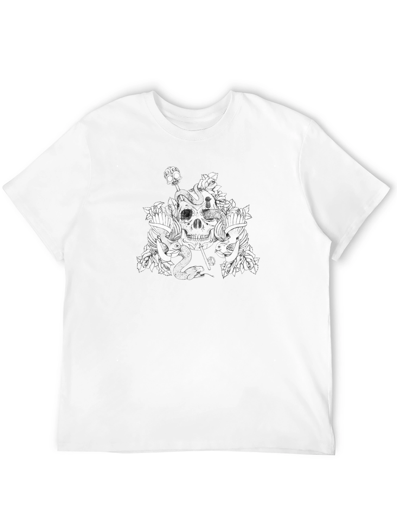 Skull Snake Graphic Tee - Unique Design