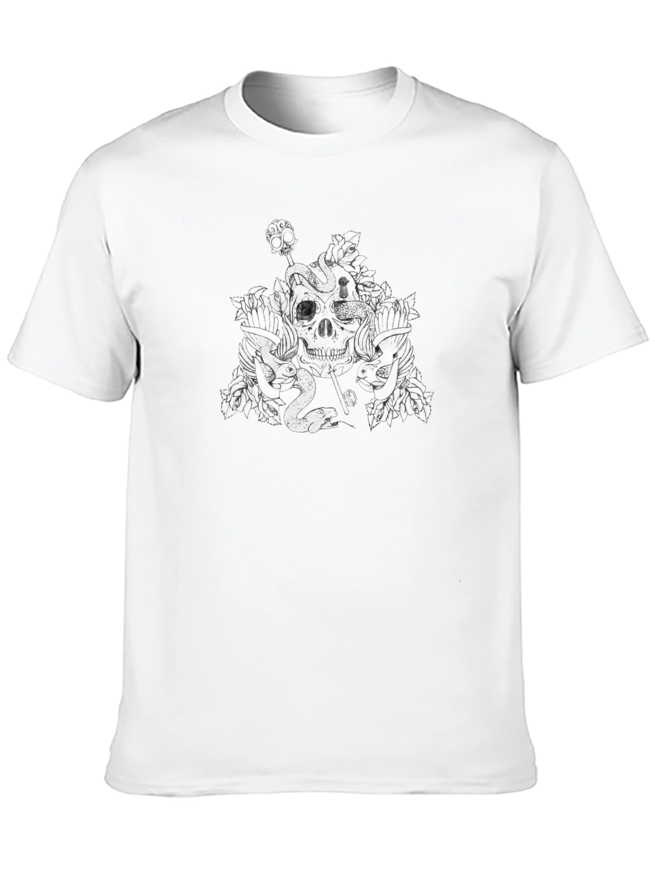 Skull Snake Graphic Tee - Unique Design