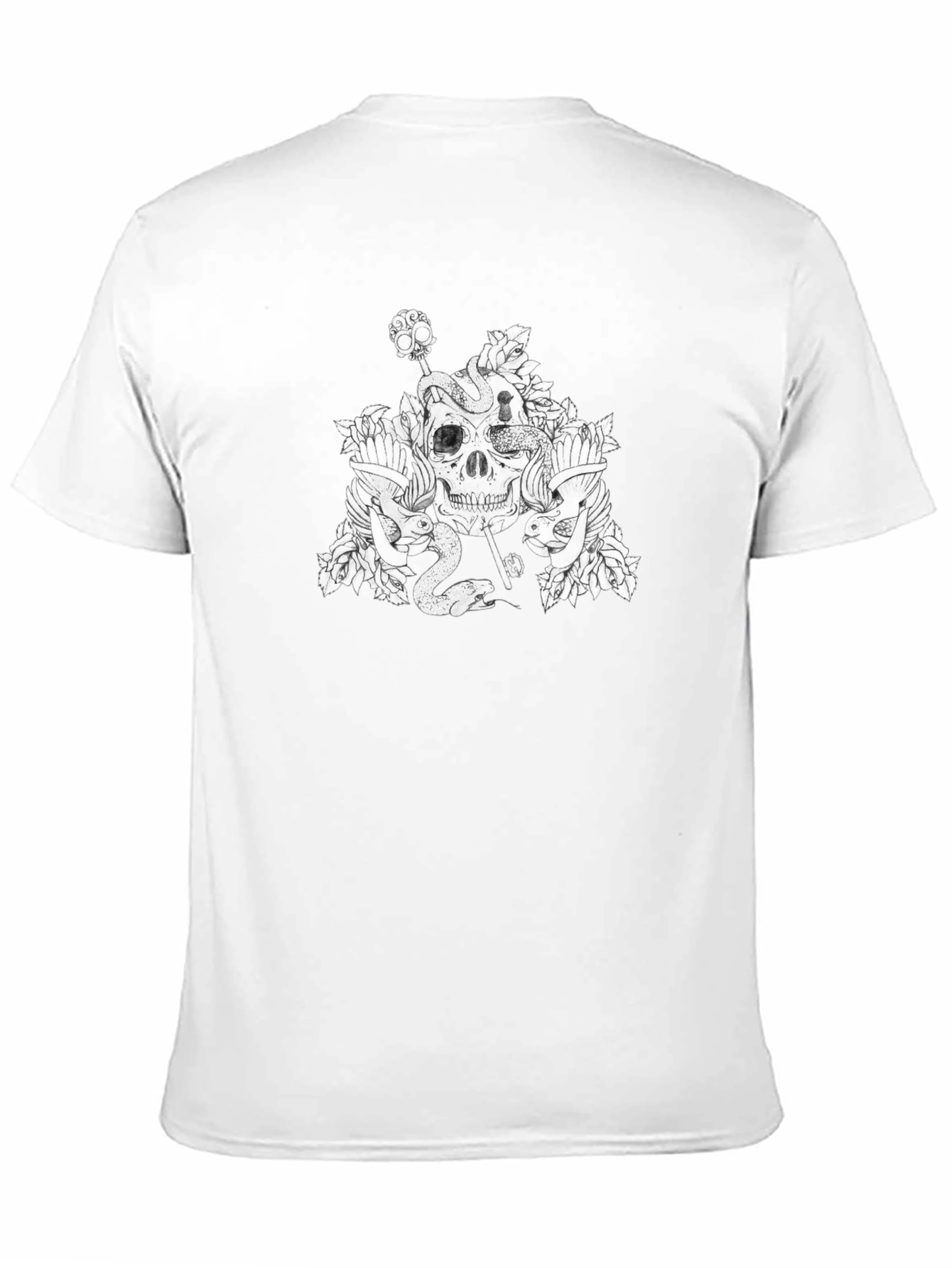 Skull Snake Graphic Tee - Unique Design