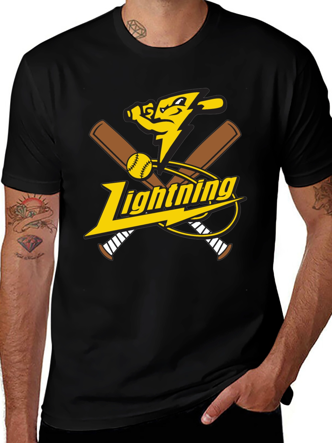 Lightning Baseball Graphic Tee
