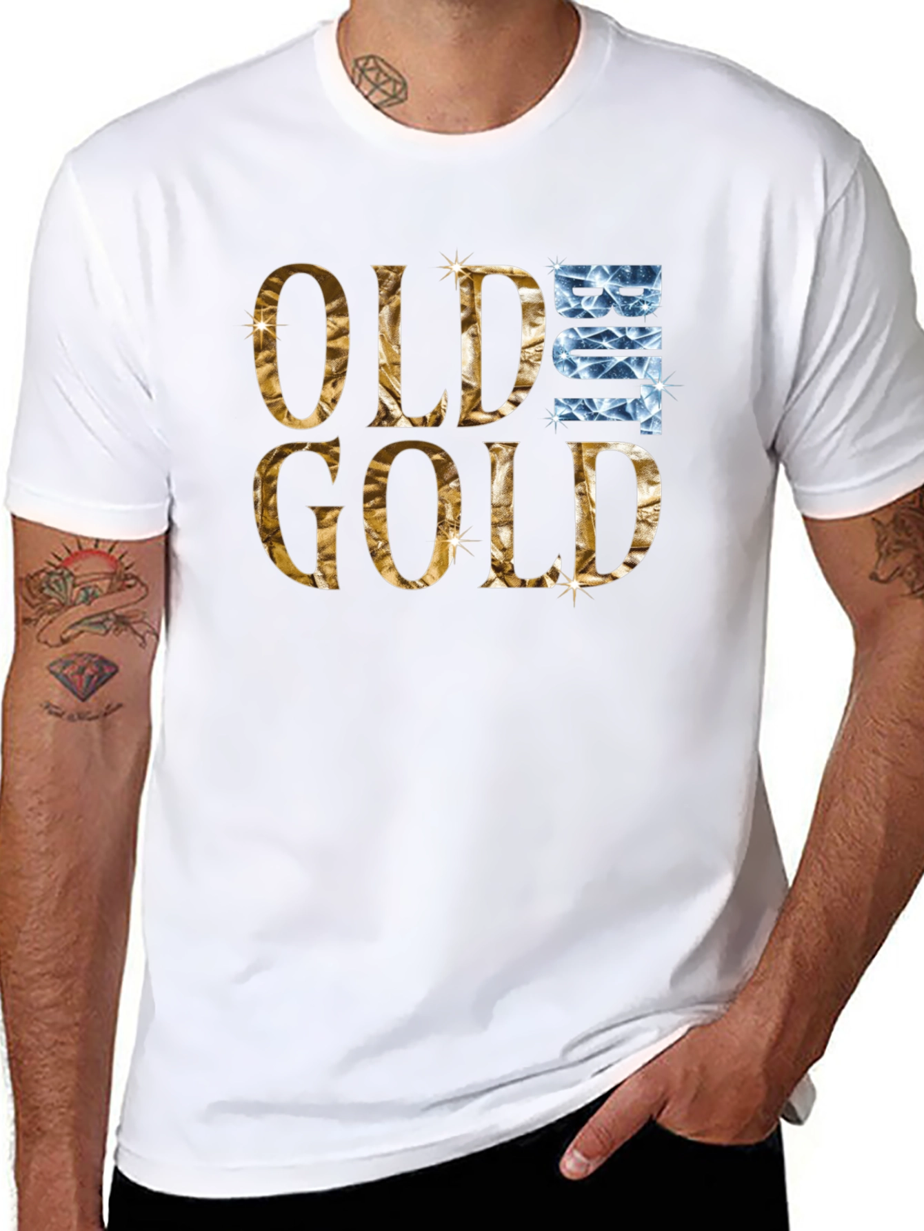 Old But Gold Graphic Tee - Black Cotton T-Shirt