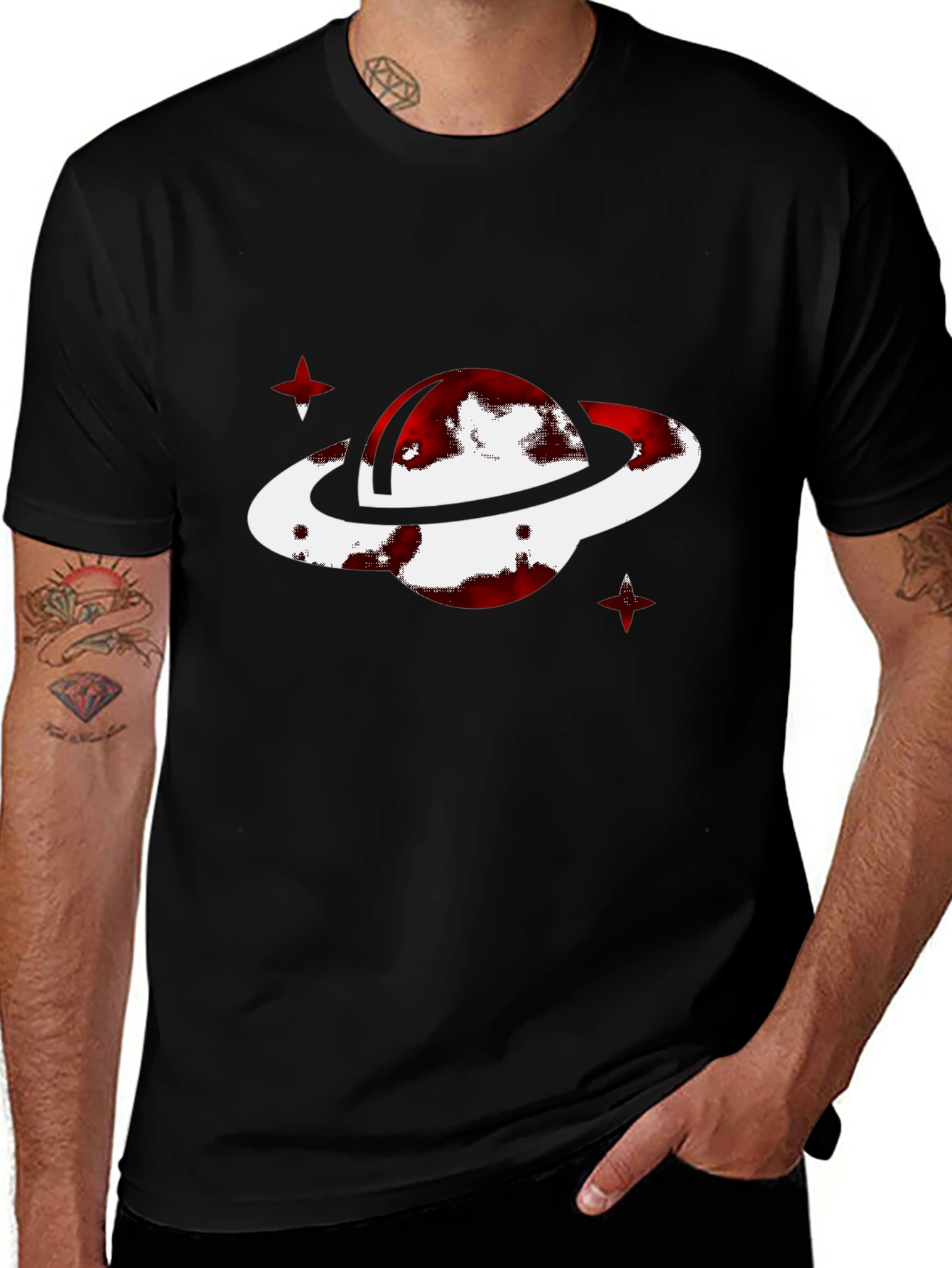 Planet Graphic T-Shirt - Black