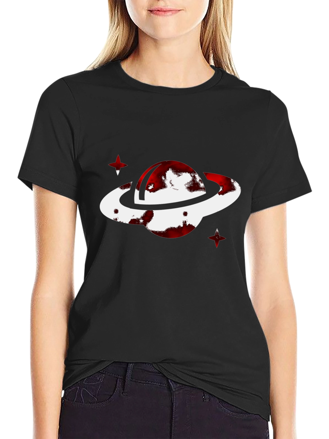 Planet Graphic T-Shirt - Black