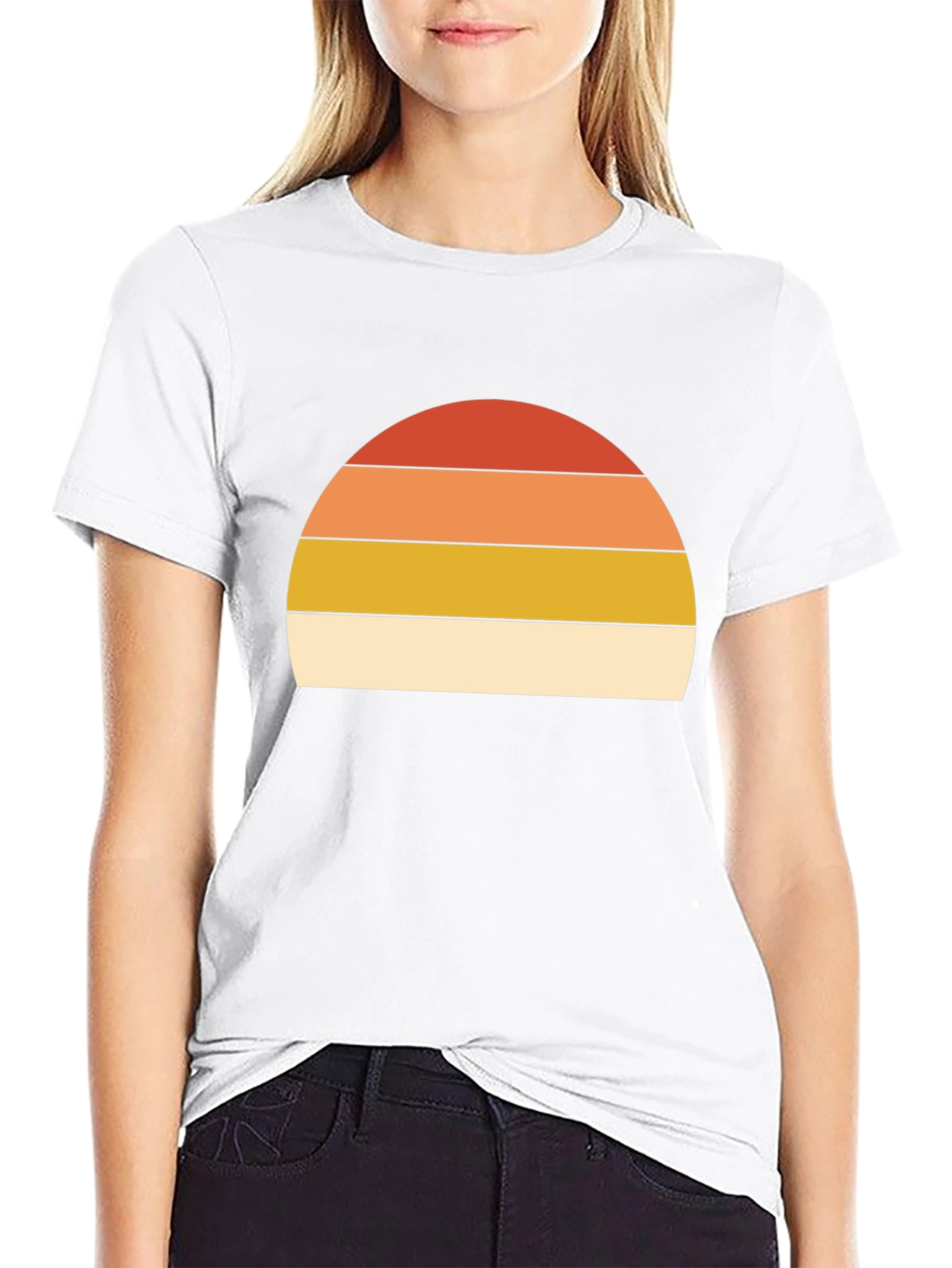 Retro Sunset Graphic T-Shirt - Short Sleeve