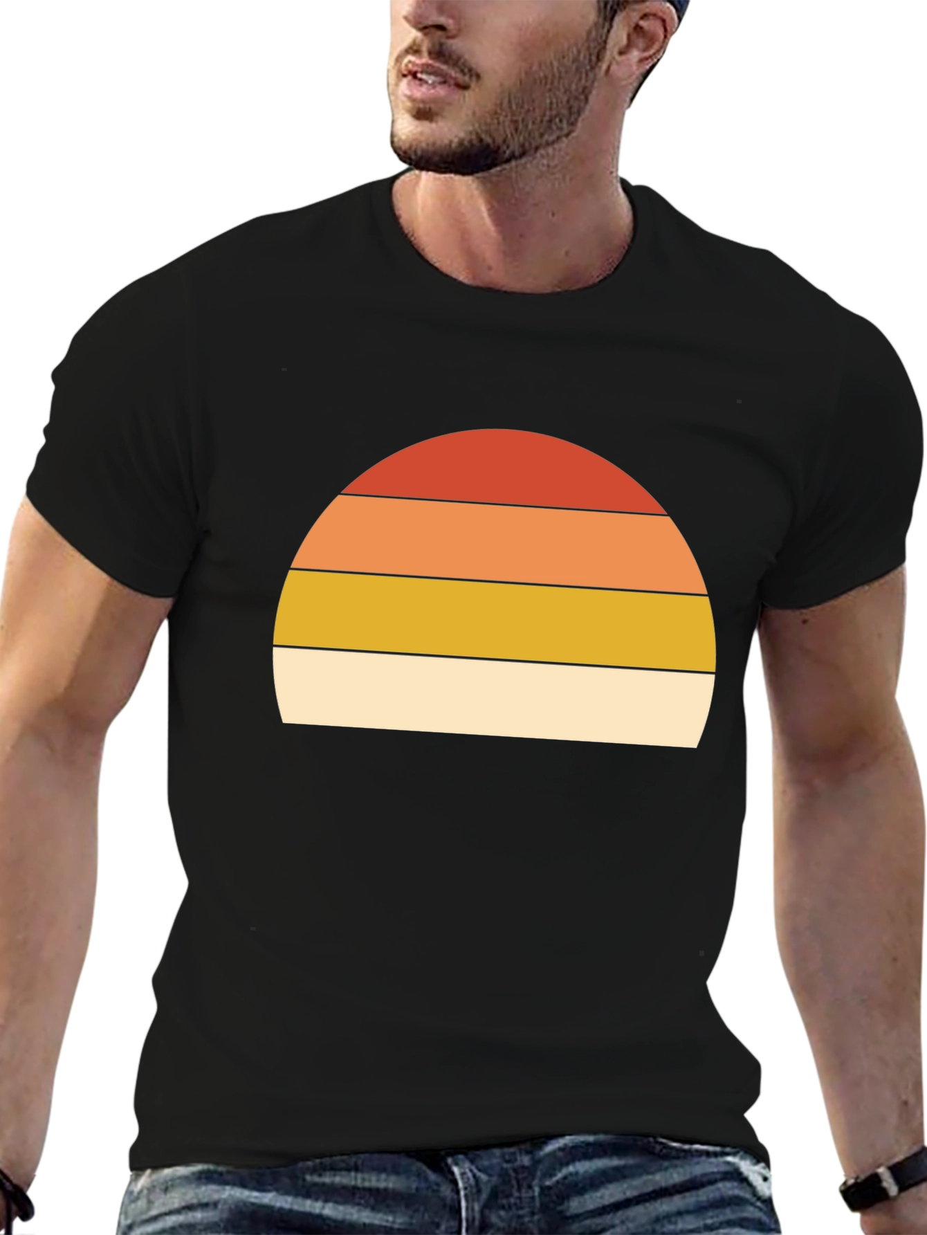 Retro Sunset Graphic T-Shirt - Short Sleeve