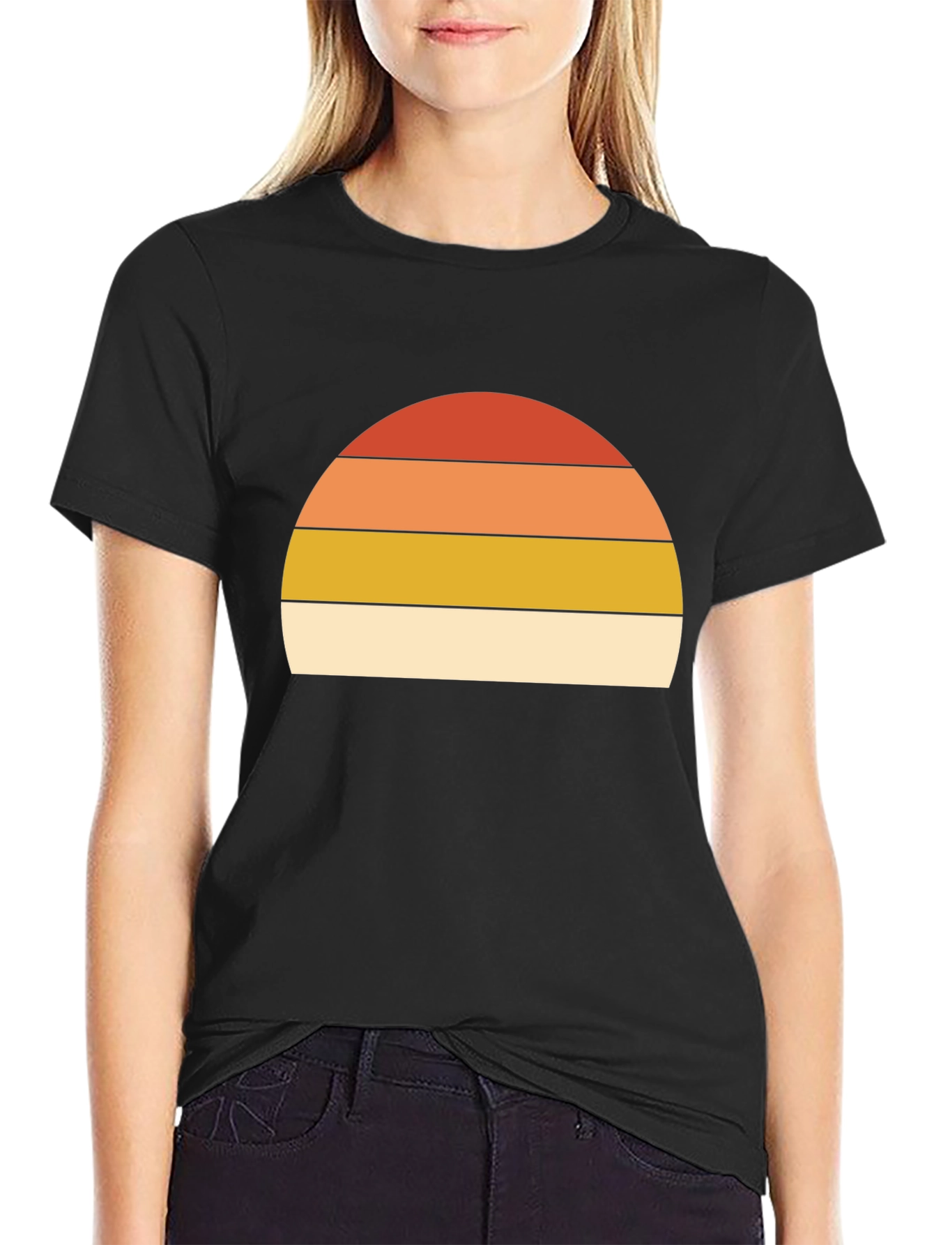 Retro Sunset Graphic T-Shirt - Short Sleeve