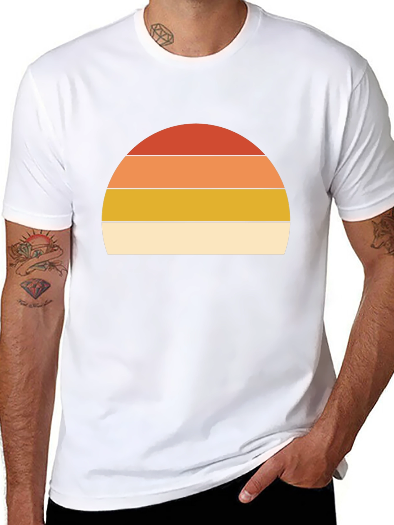 Retro Sunset Graphic T-Shirt - Short Sleeve
