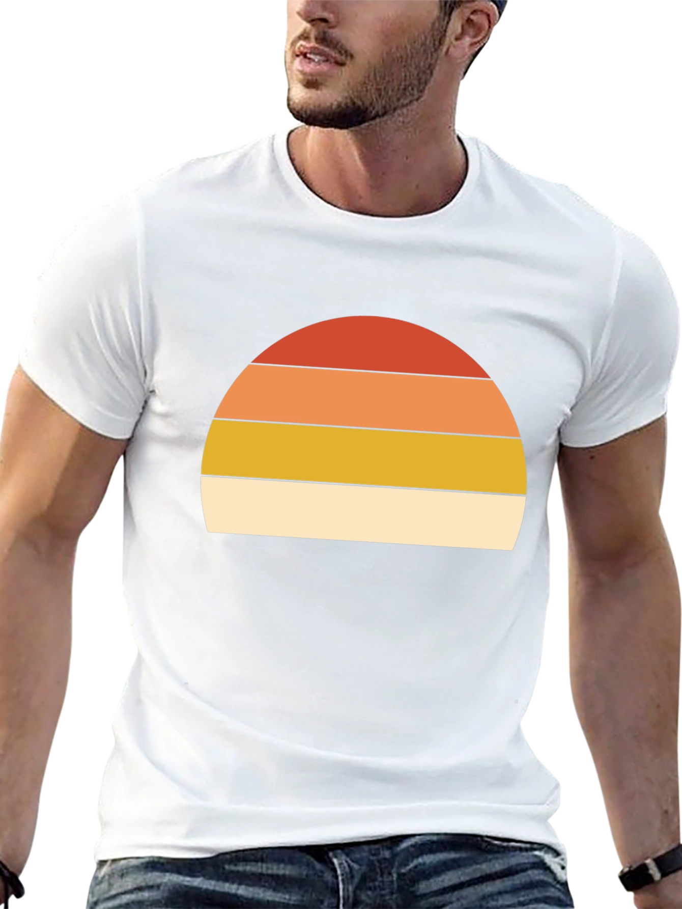 Retro Sunset Graphic T-Shirt - Short Sleeve