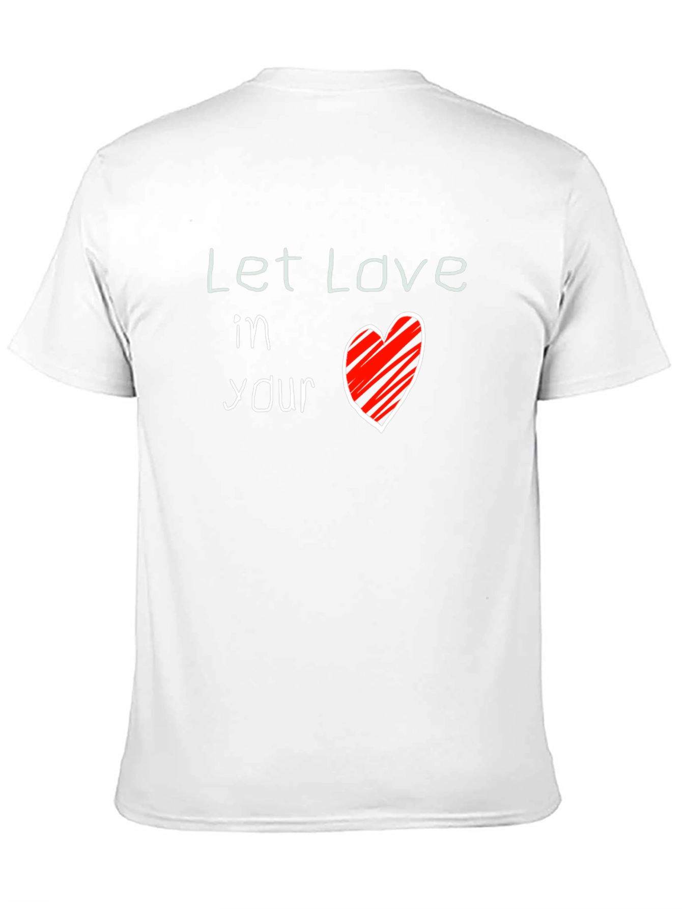 Let Love In Your Heart Black Graphic Tee