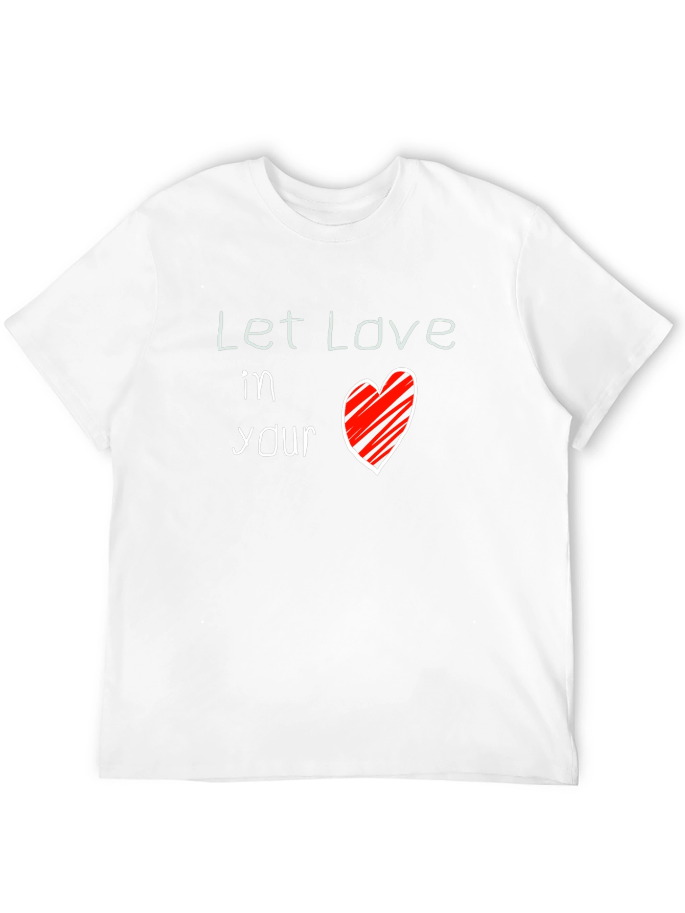 Let Love In Your Heart Black Graphic Tee