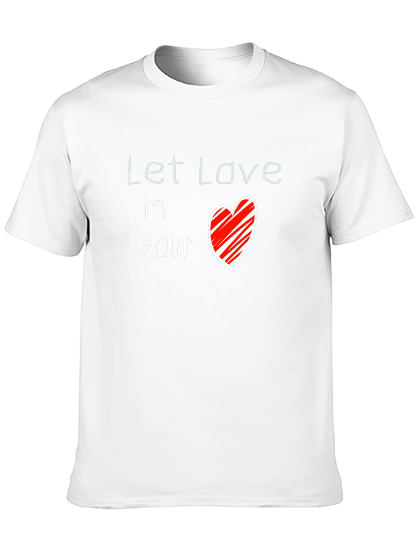 Let Love In Your Heart Black Graphic Tee