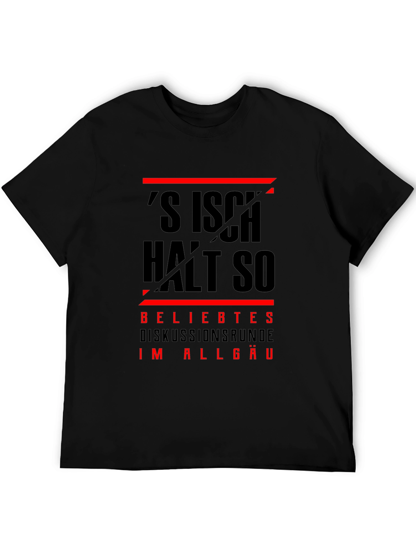 Black T-Shirt with German Slogan