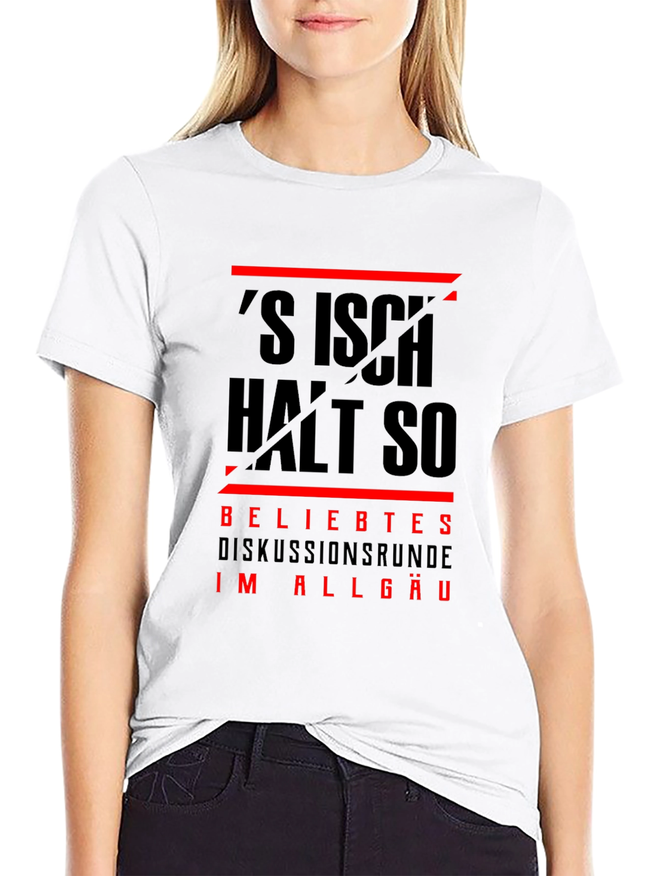 Black T-Shirt with German Slogan