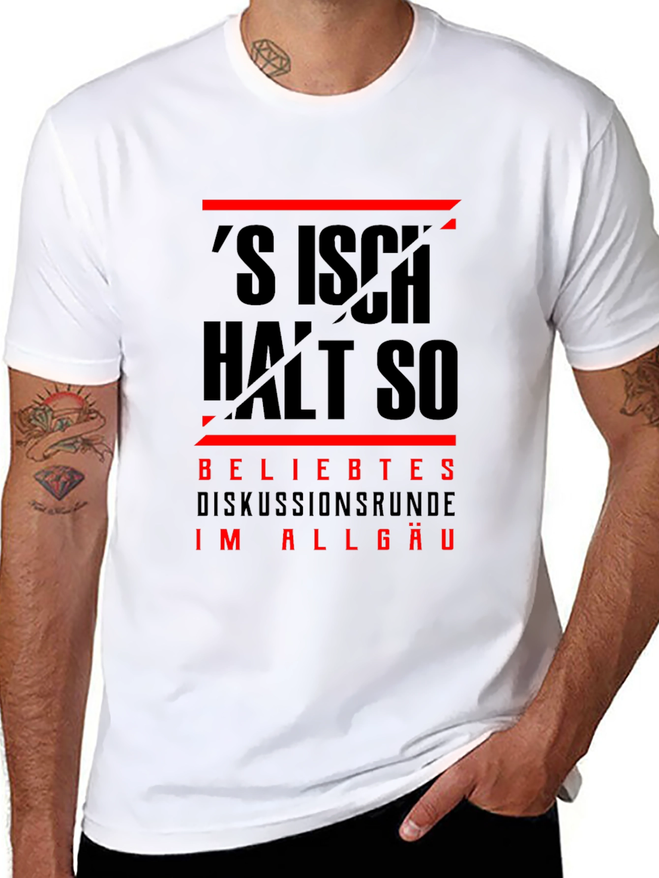 Black T-Shirt with German Slogan