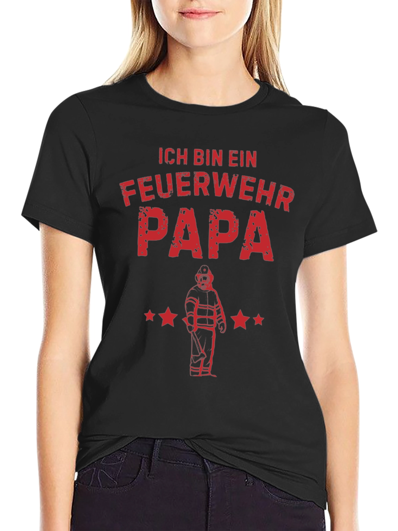 Feuerwehr Papa T-Shirt - Firefighter Dad Tee