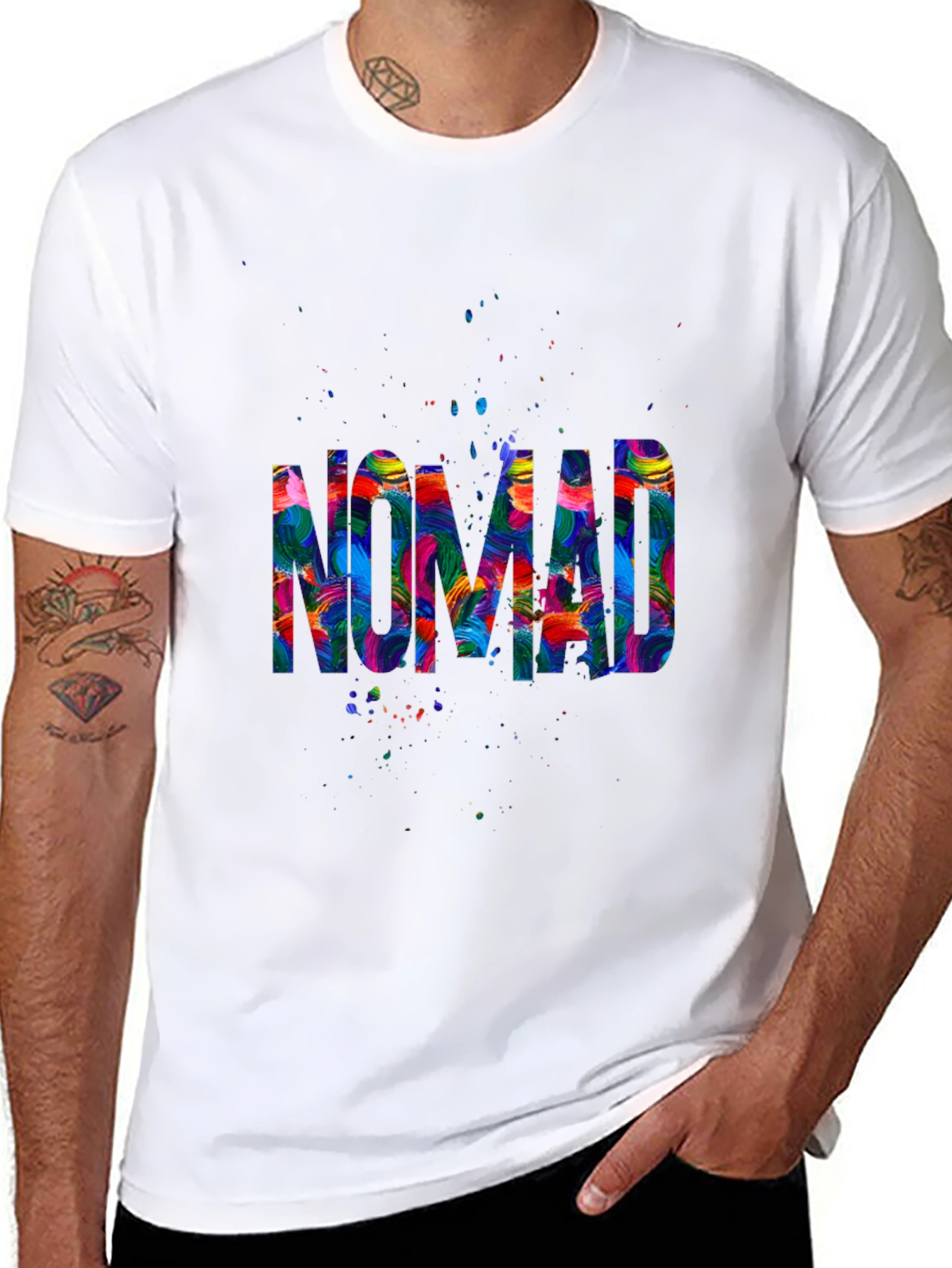Nomad Graphic Tee - Vibrant Artistic Design