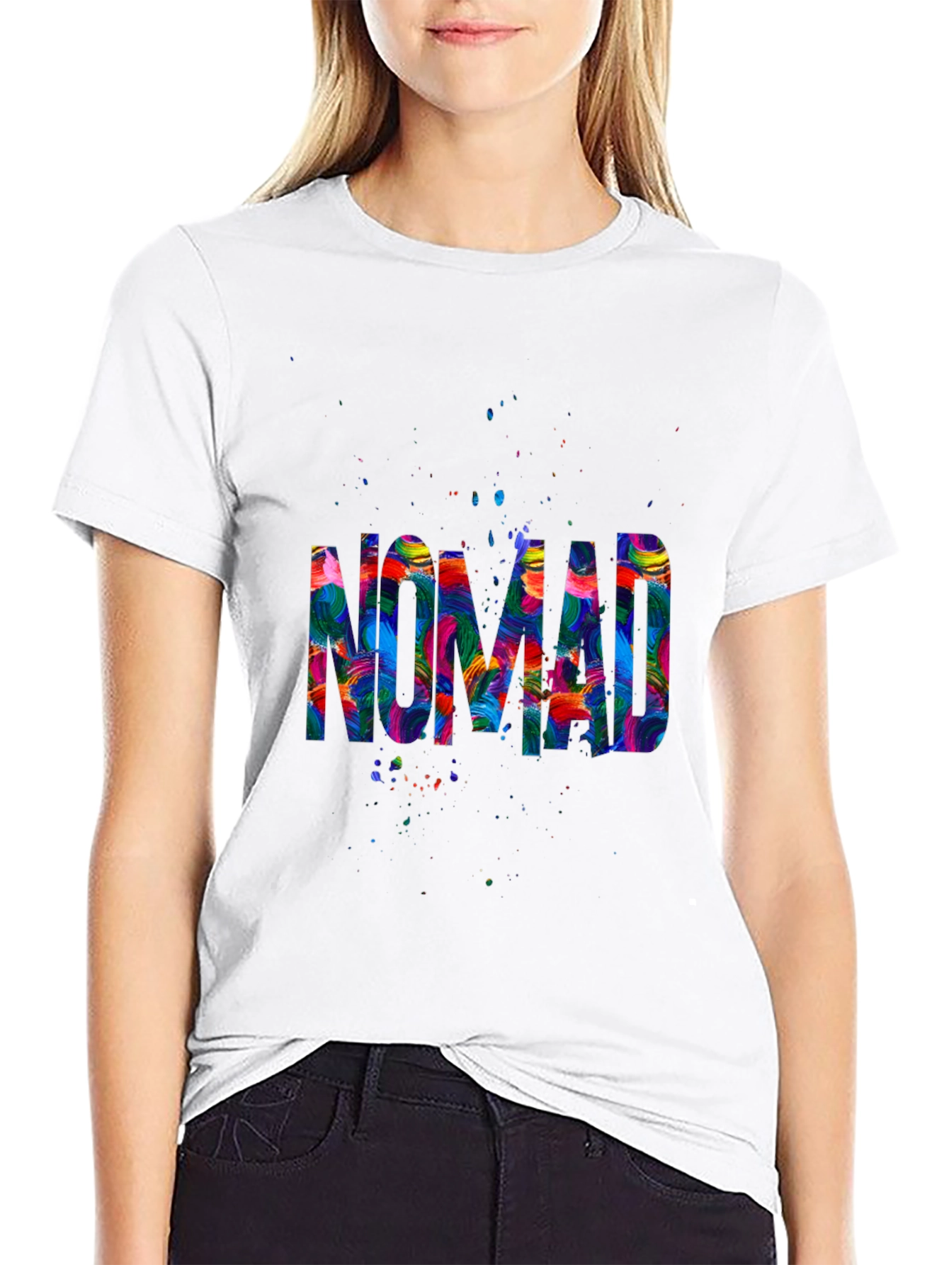 Nomad Graphic Tee - Vibrant Artistic Design