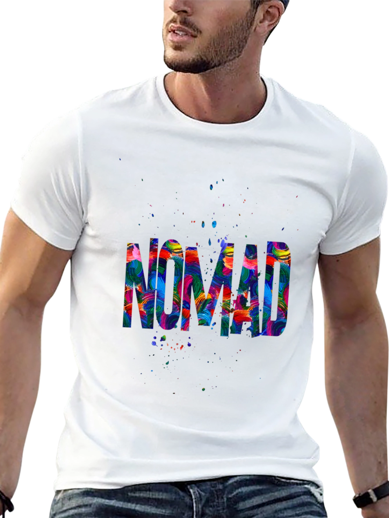 Nomad Graphic Tee - Vibrant Artistic Design