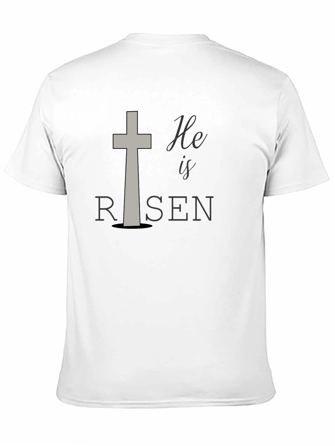 He Is Risen Easter T-Shirt Christian Cross Religious Tee