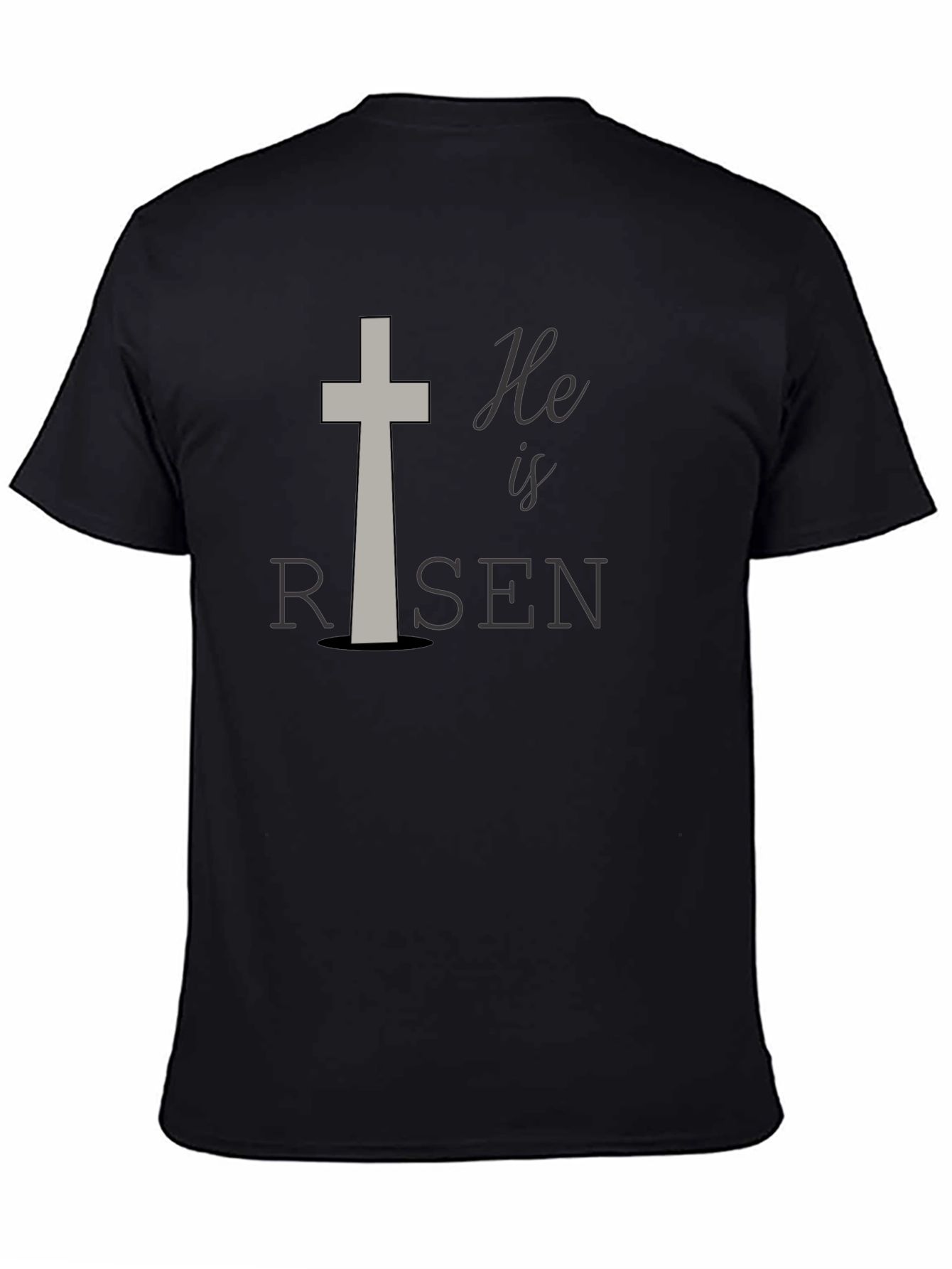 He Is Risen Easter T-Shirt Christian Cross Religious Tee