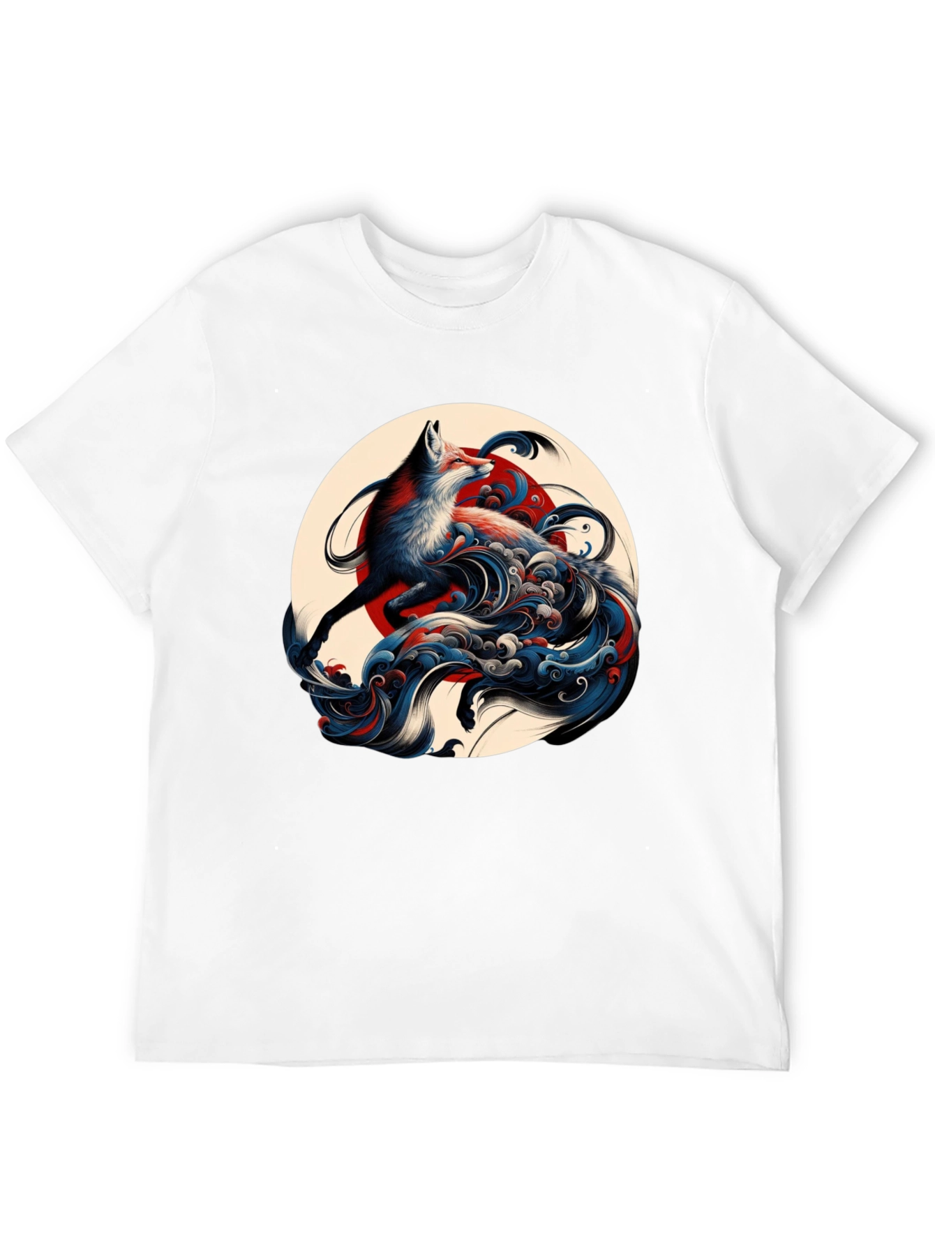 Fox Wave Graphic Tee - Unique Art Design