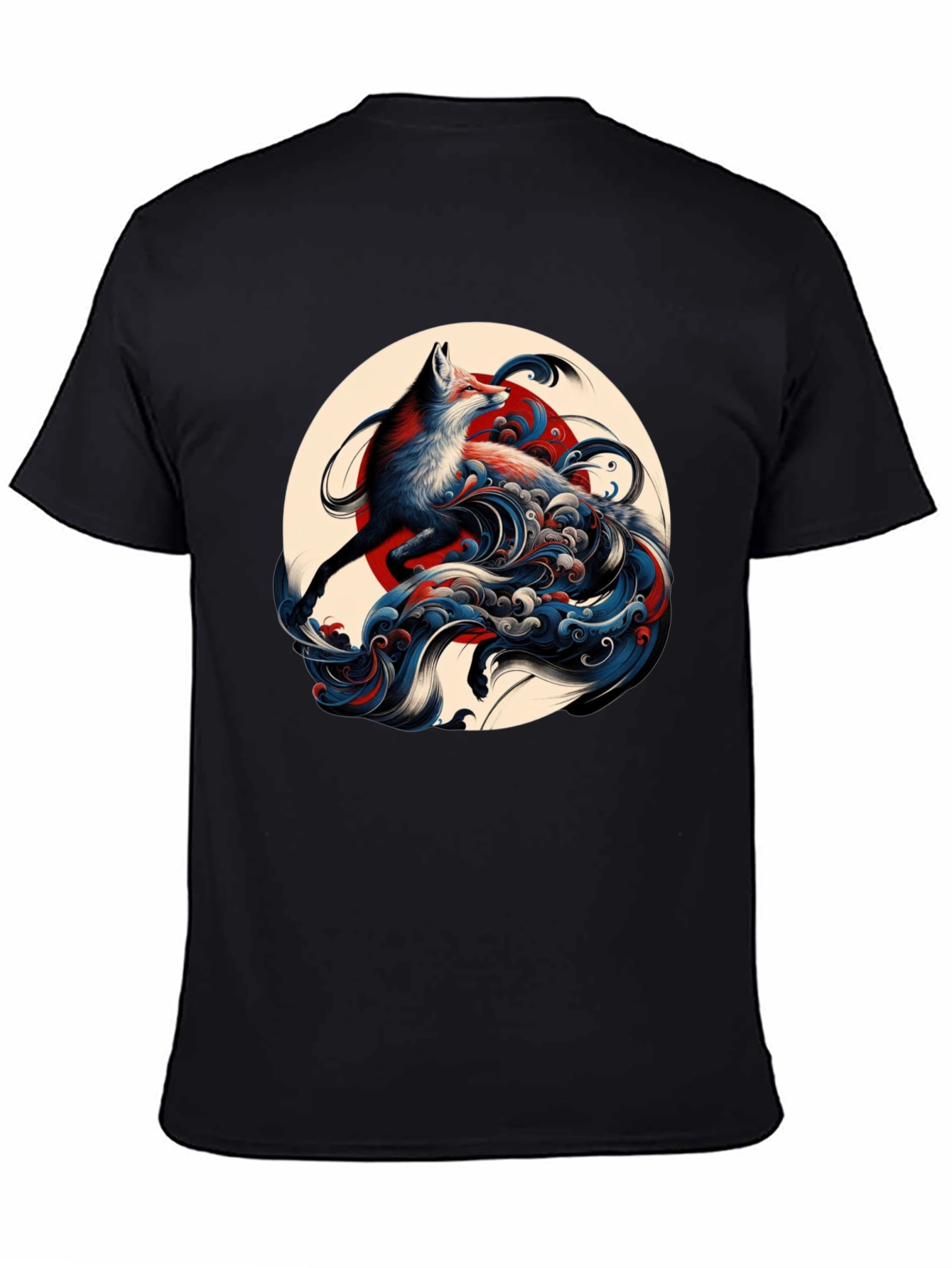 Fox Wave Graphic Tee - Unique Art Design