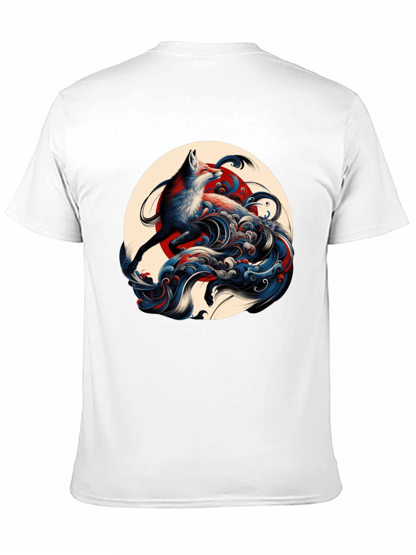 Fox Wave Graphic Tee - Unique Art Design