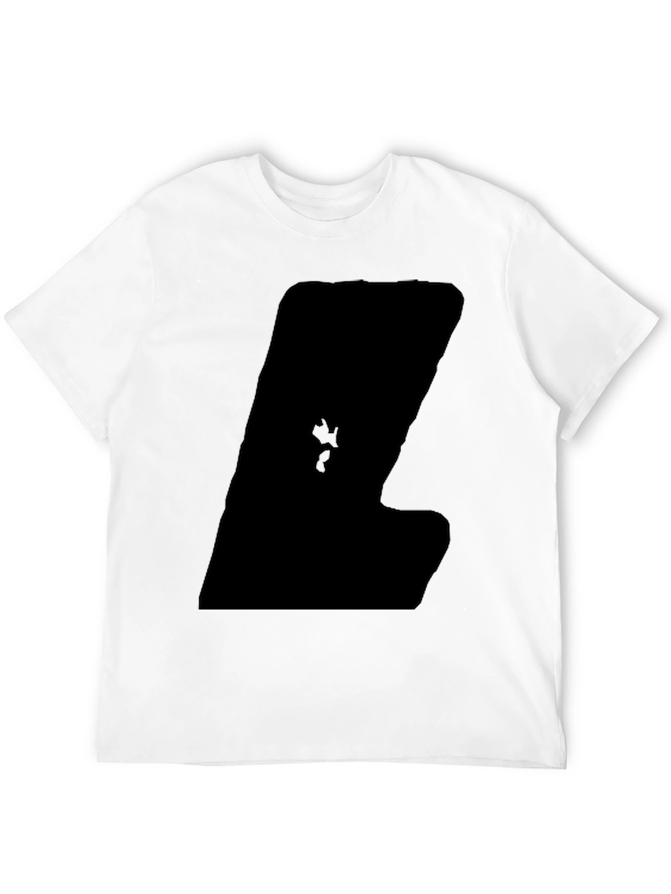Mens Black Casual Graphic Tee