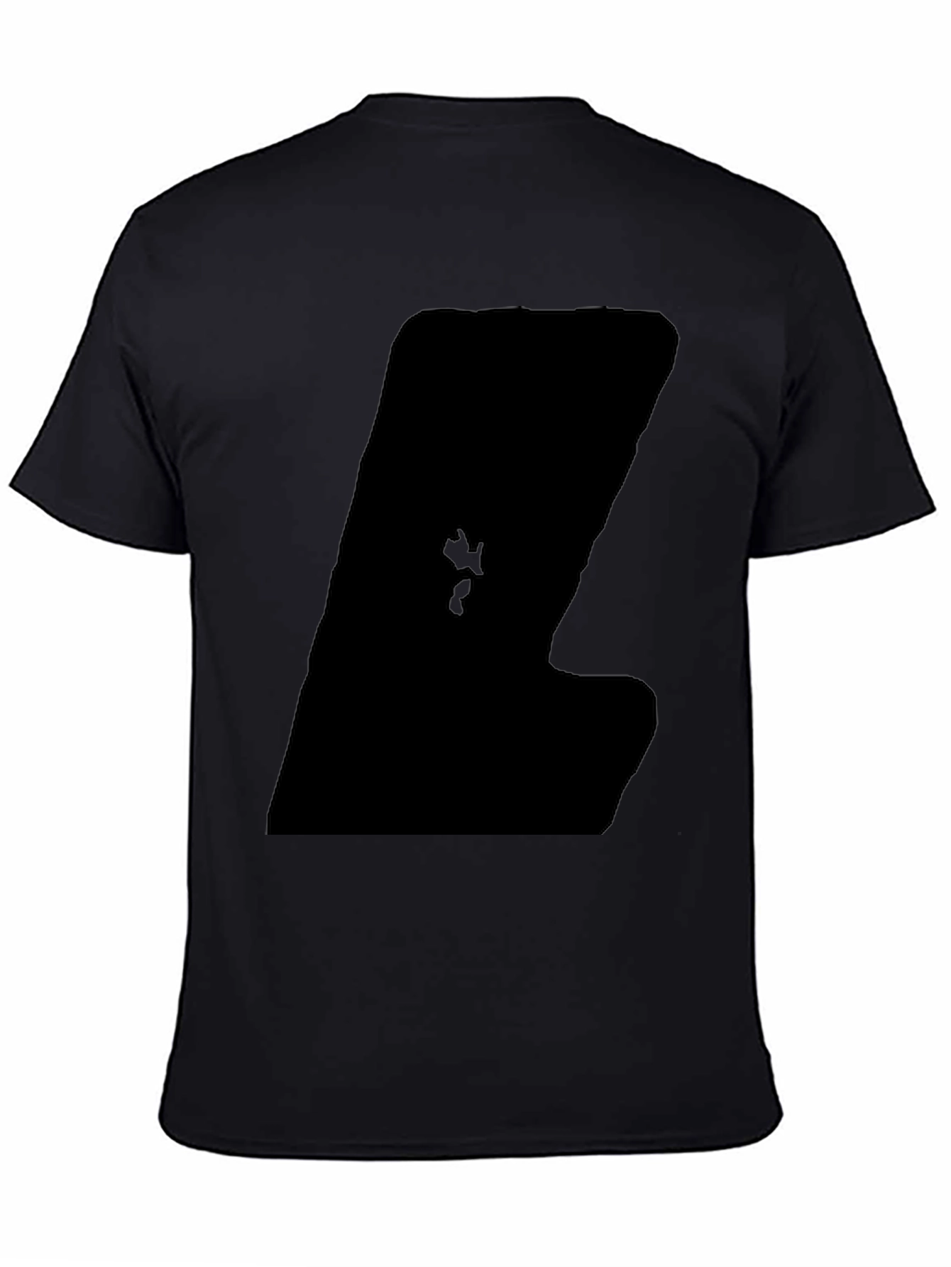 Mens Black Casual Graphic Tee