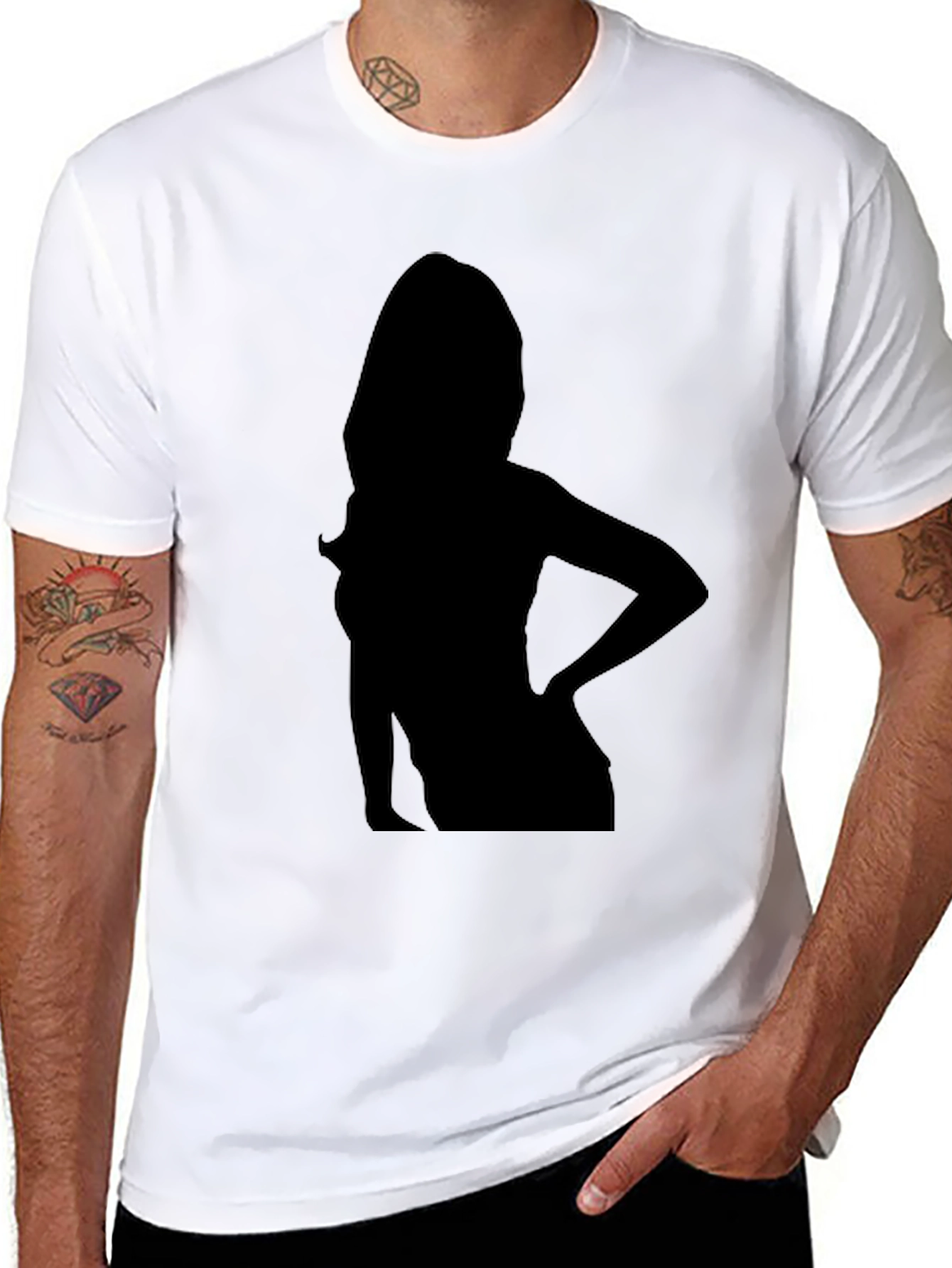 Silhouette Graphic Black T-Shirt - Modern Style