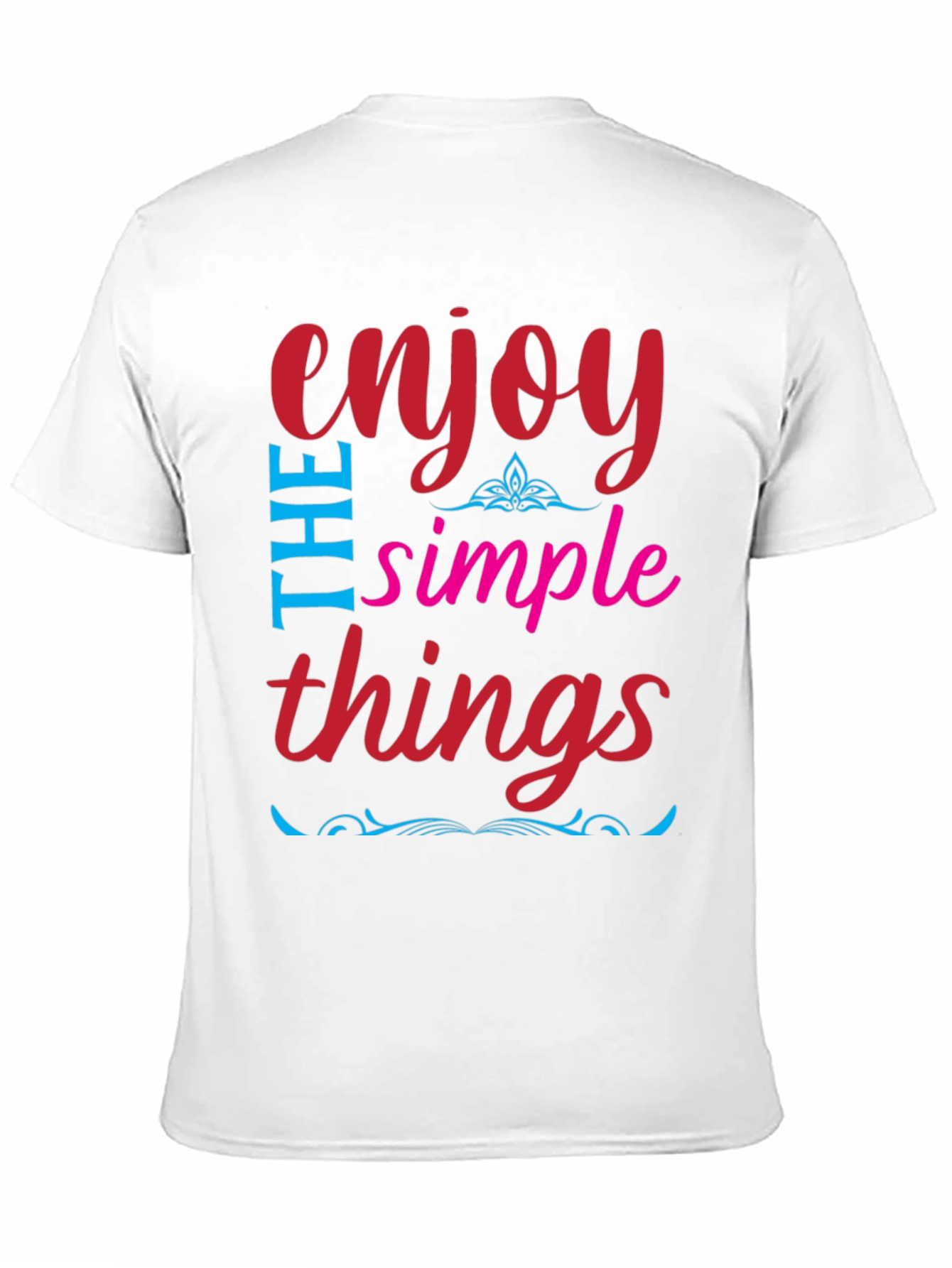 Enjoy The Simple Things Black Graphic T-Shirt