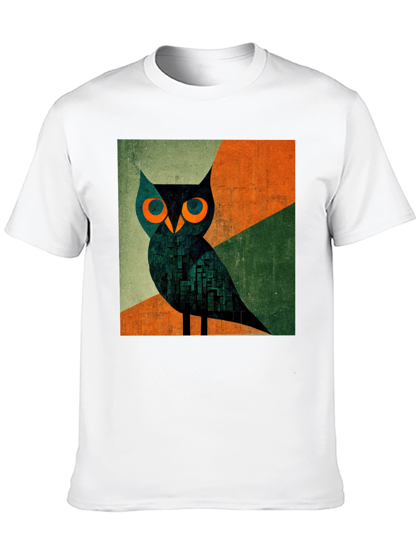 Abstract Owl Graphic Tee - Mens Black T-Shirt