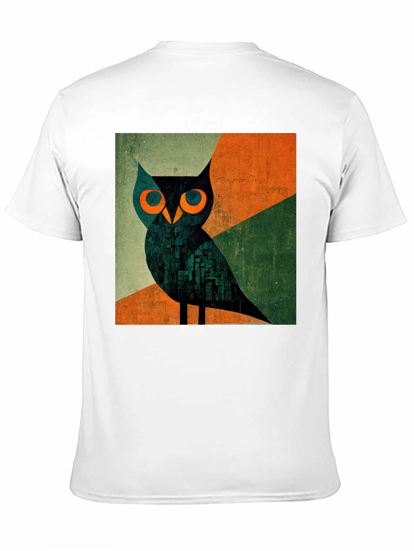 Abstract Owl Graphic Tee - Mens Black T-Shirt