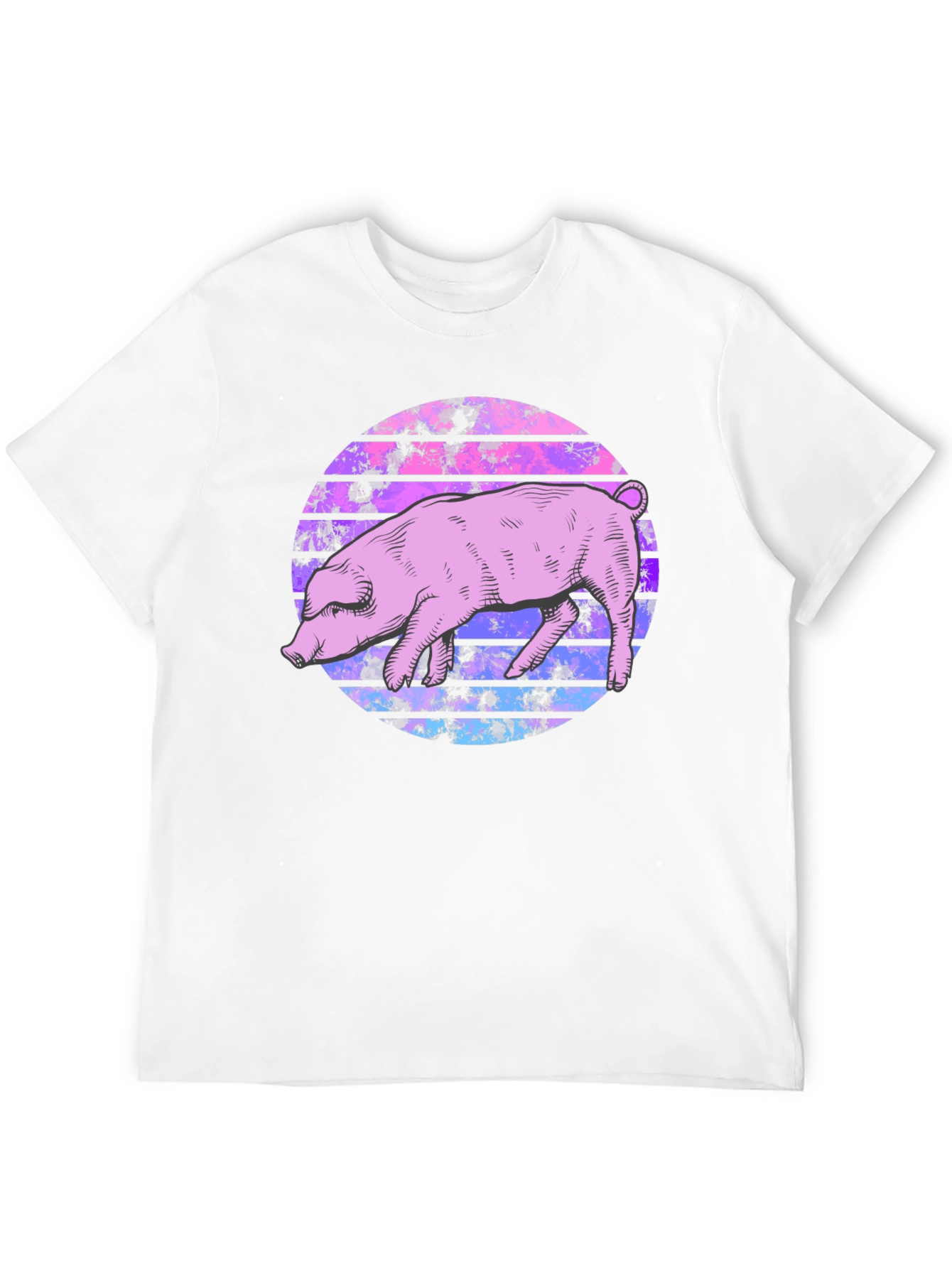 Retro Pig Graphic Tee - Unique Style