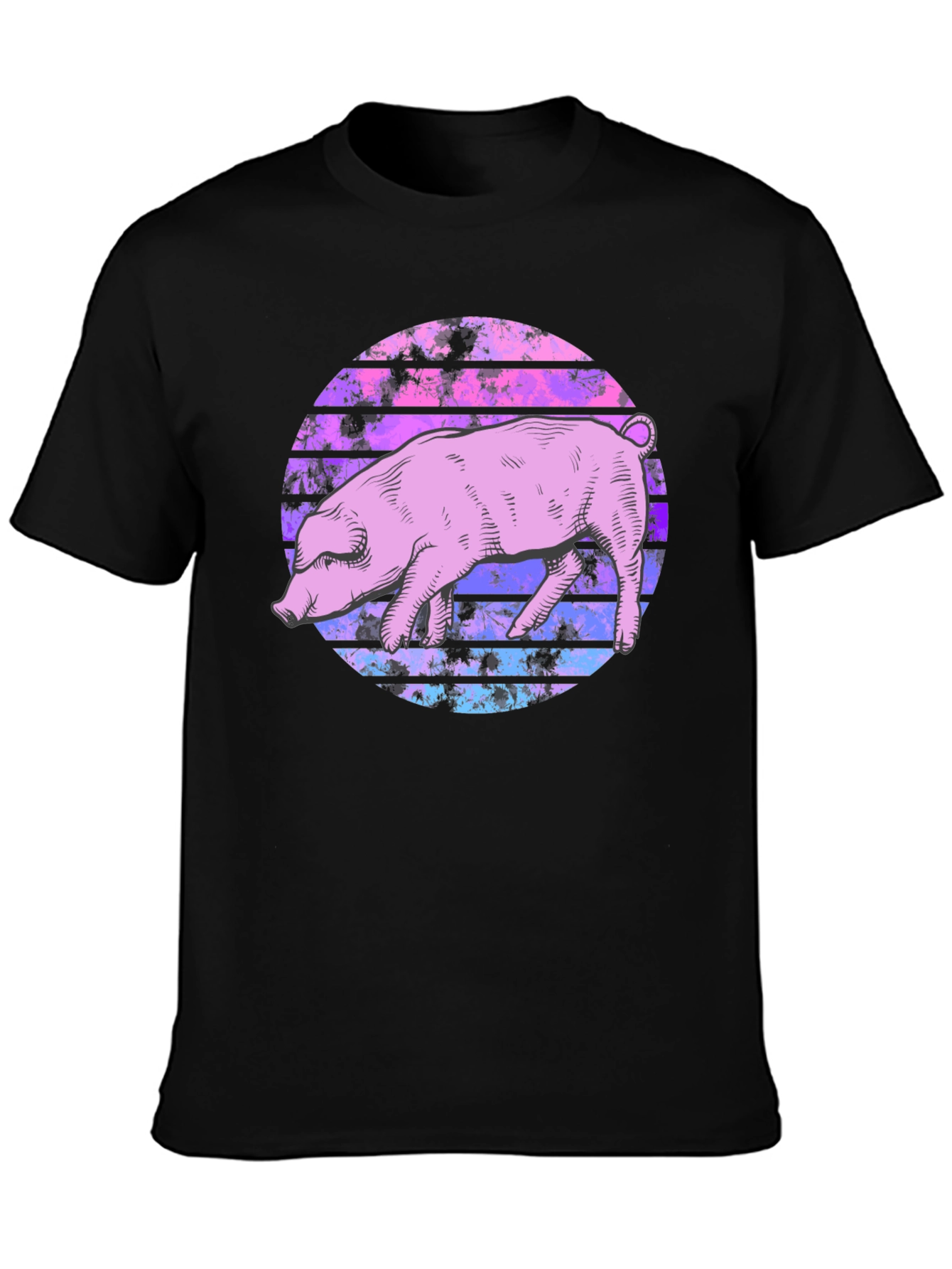 Retro Pig Graphic Tee - Unique Style