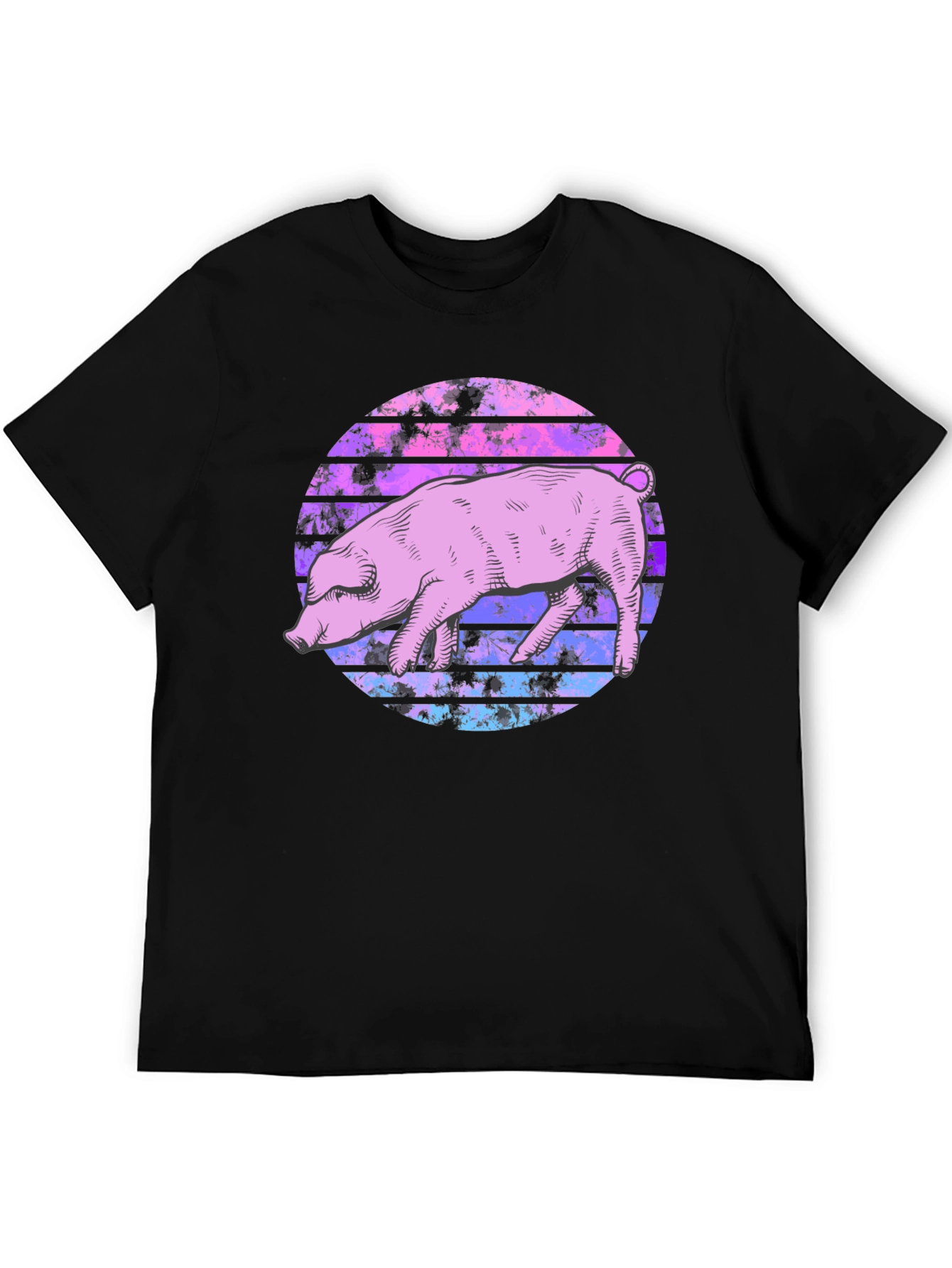 Retro Pig Graphic Tee - Unique Style