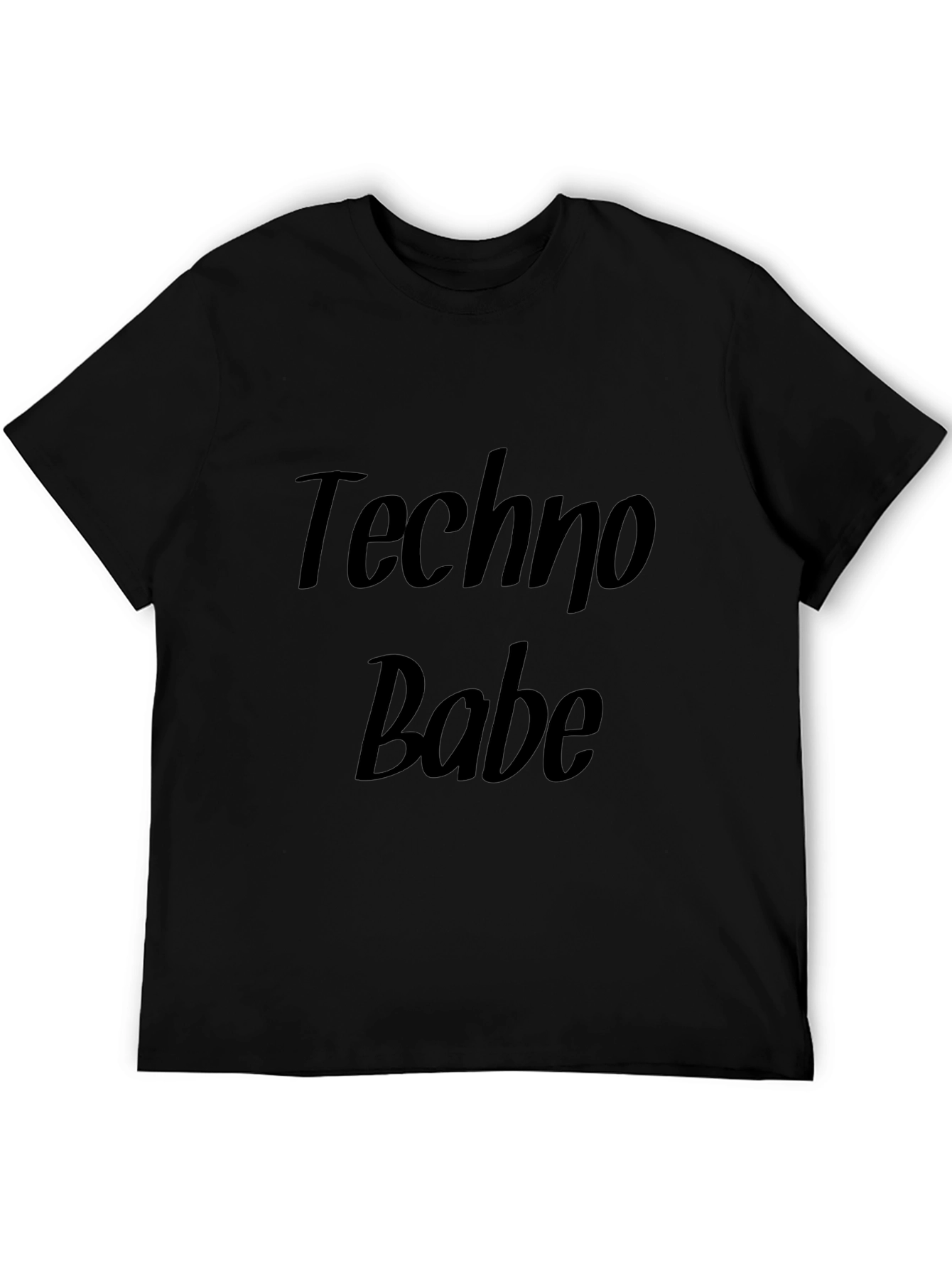 Techno Babe Black Graphic T-Shirt