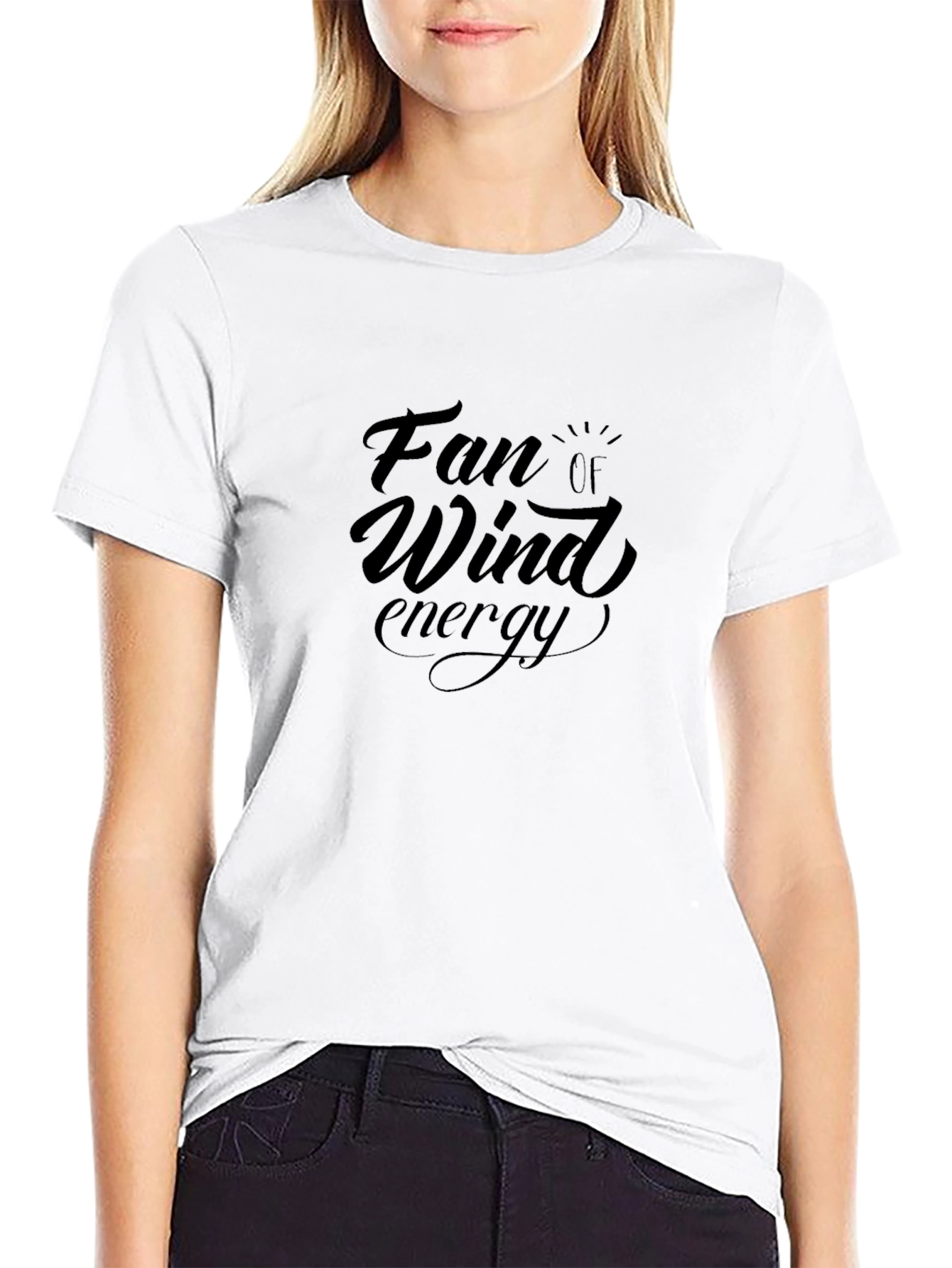 Fan of Wind Energy Black T-Shirt