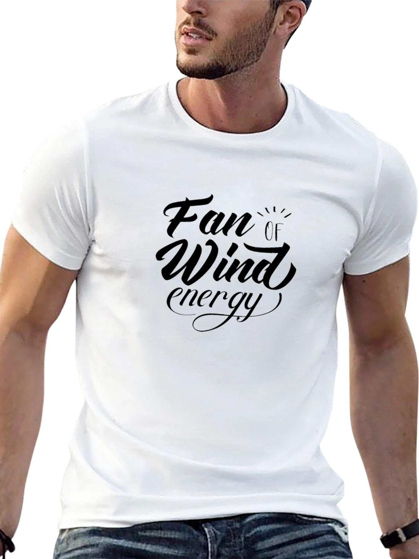 Fan of Wind Energy Black T-Shirt