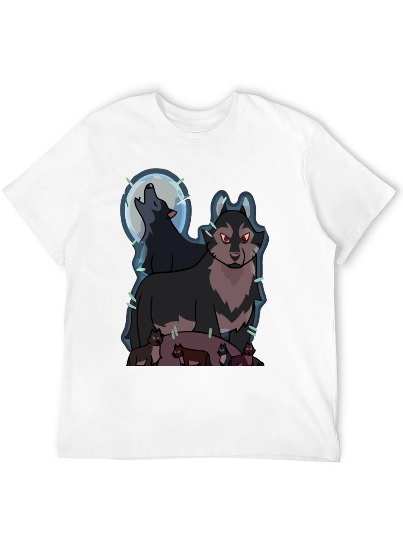 Wolf Pack Graphic Tee - Mens Black T-Shirt