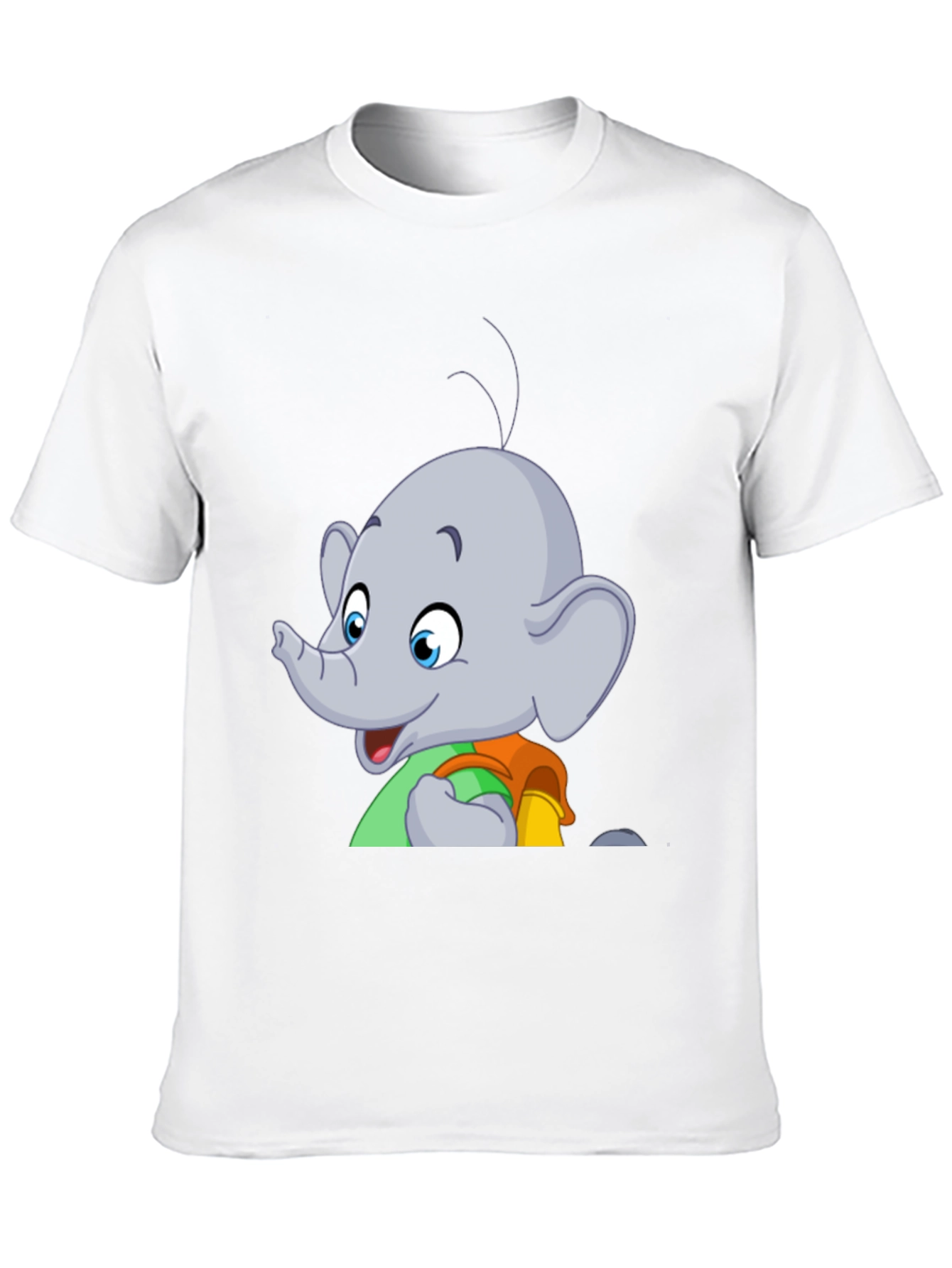 Elephant Cartoon T-Shirt - Black Graphic Tee