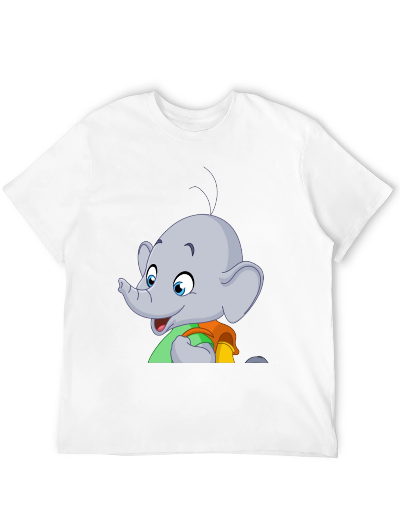 Elephant Cartoon T-Shirt - Black Graphic Tee