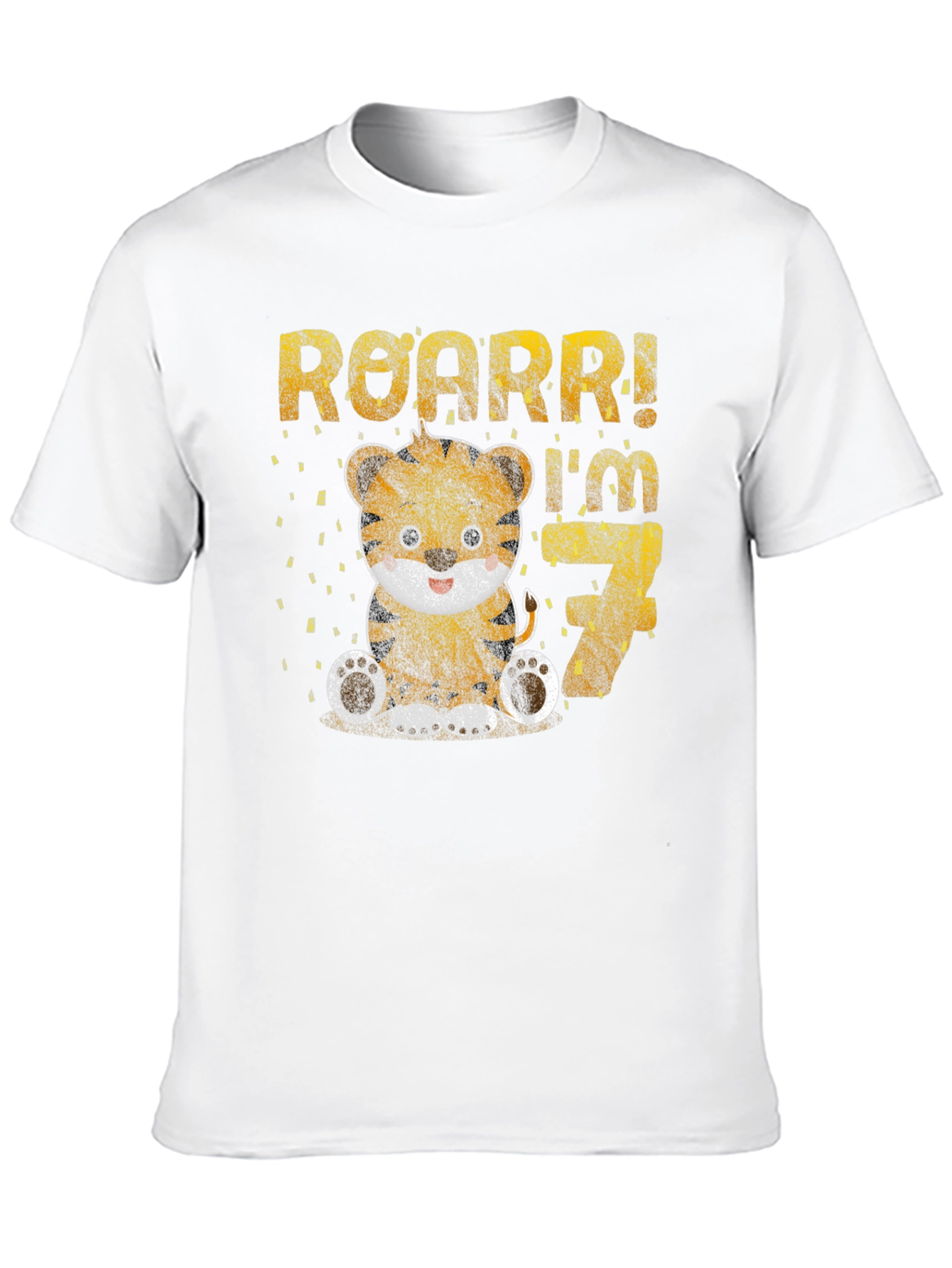Roarr! Im 7 - Tiger Birthday T-Shirt