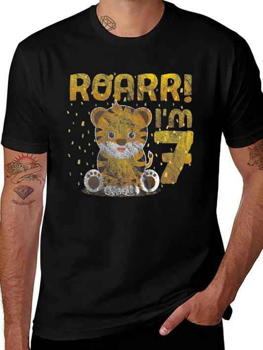 Roarr! Im 7 - Tiger Birthday T-Shirt