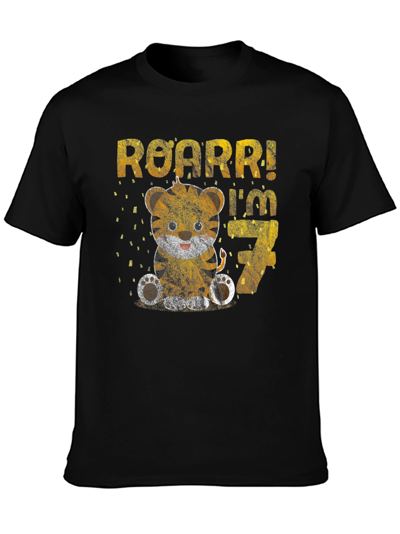 Roarr! Im 7 - Tiger Birthday T-Shirt